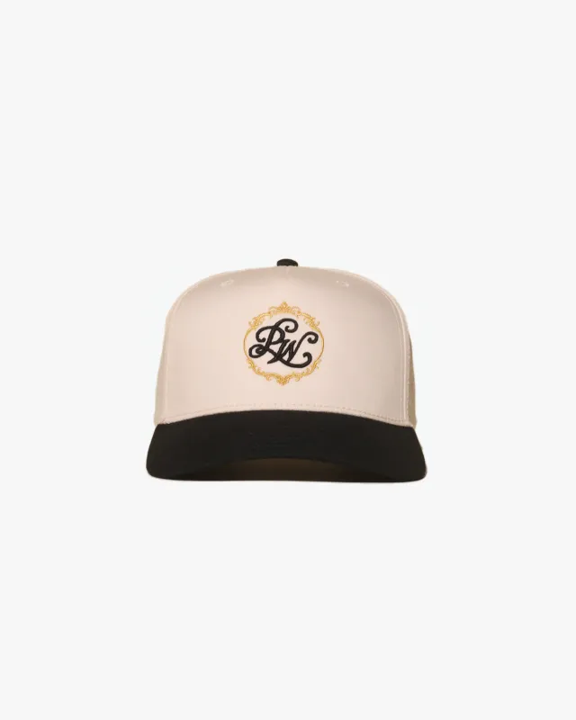 PW Crest Hat (Cream/Black) made by Pirateworldwide
