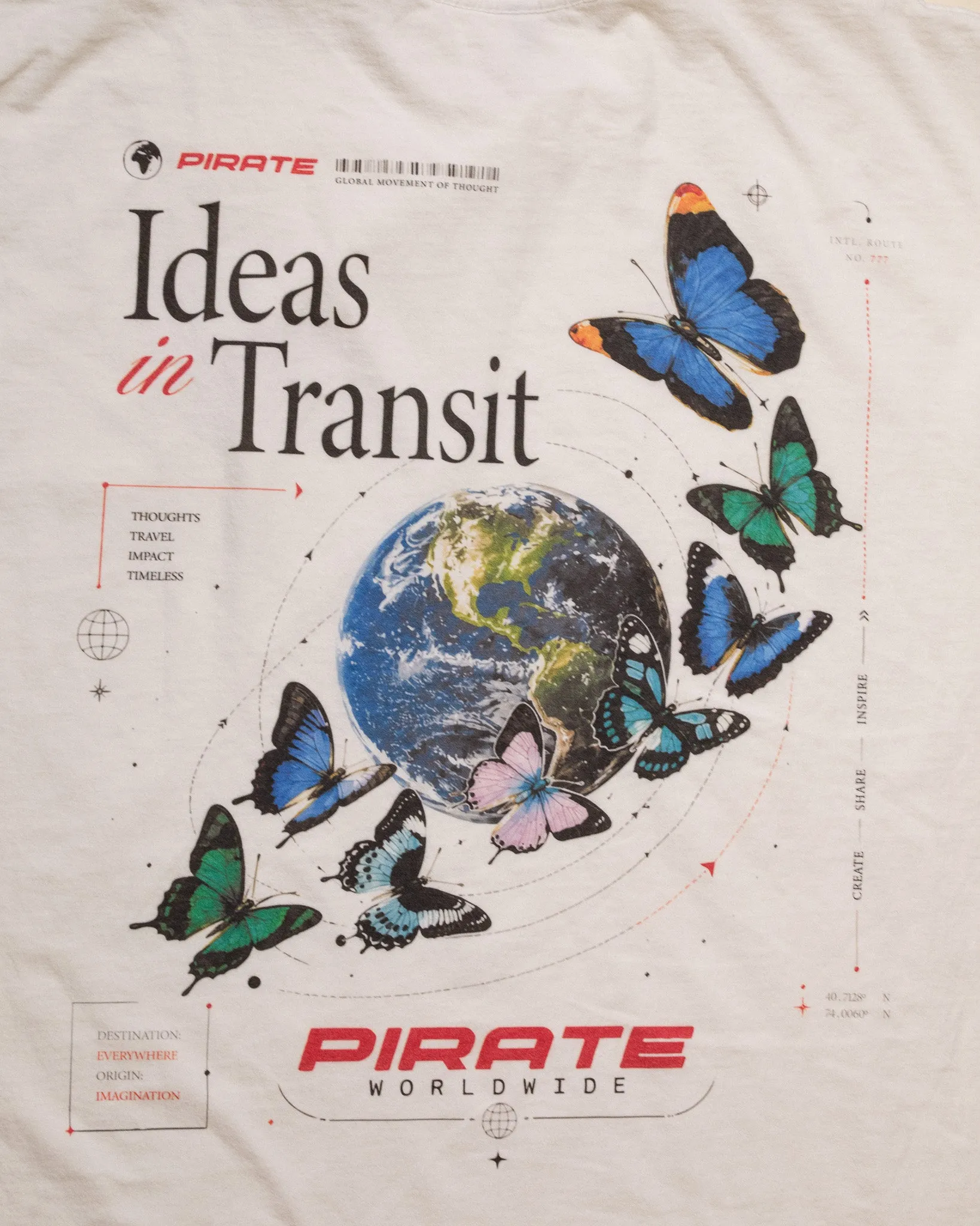 Pirate “Ideas in Transit” Graphic Tee (Off White) sold by Pirateworldwide product image thumbnail 3