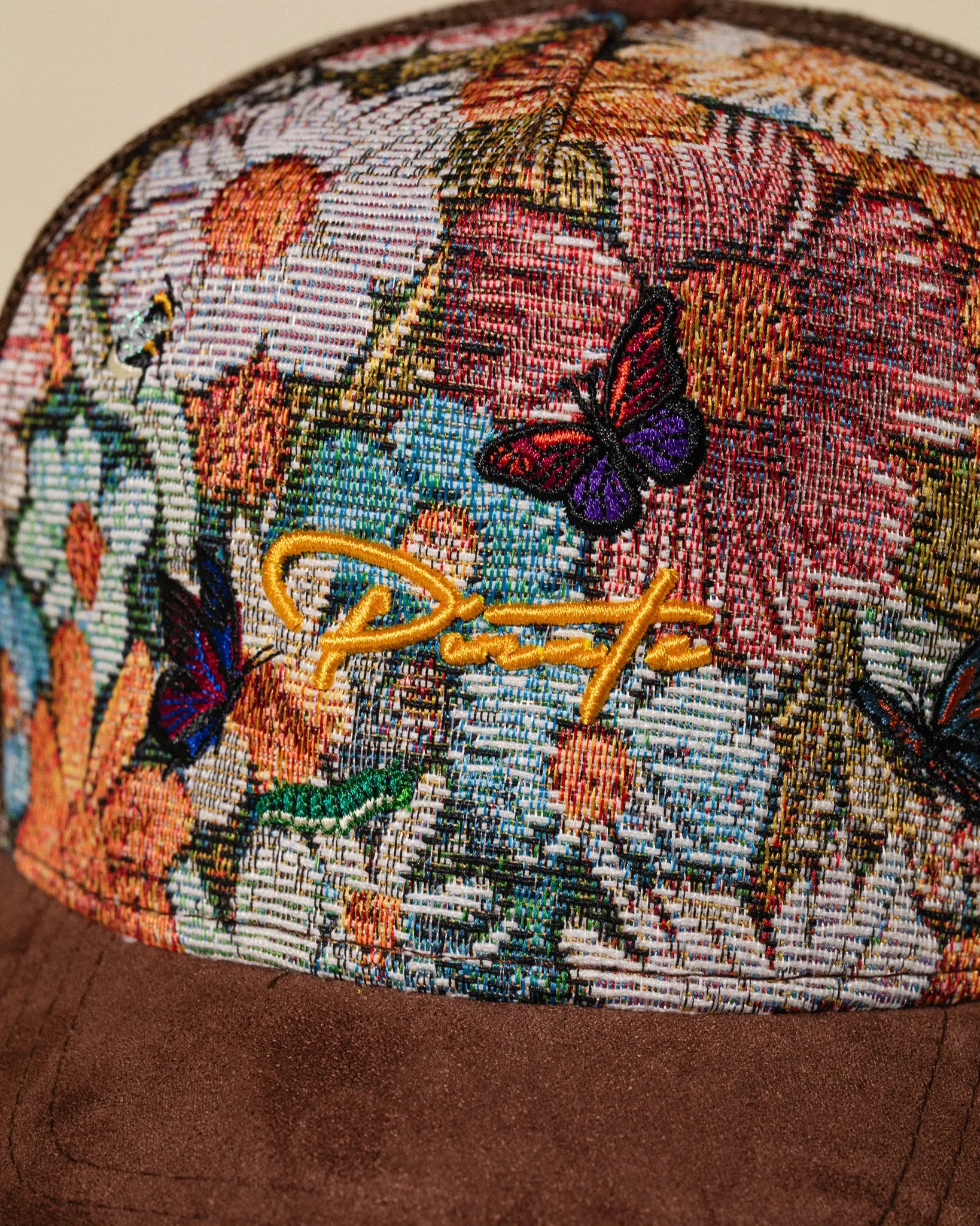 Pirate “Ideas in Transit” Bloom Tapestry Trucker Hat (Brown) sold by Pirateworldwide product image thumbnail 3