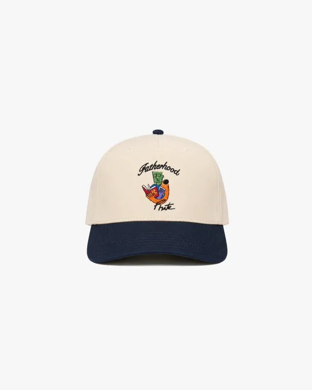 Fathers Day Hat (Cream/Navy) made by Pirateworldwide