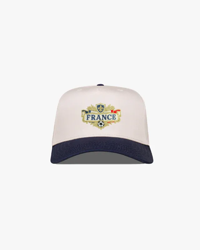 France Crest Hat (Cream/Navy) made by Pirateworldwide
