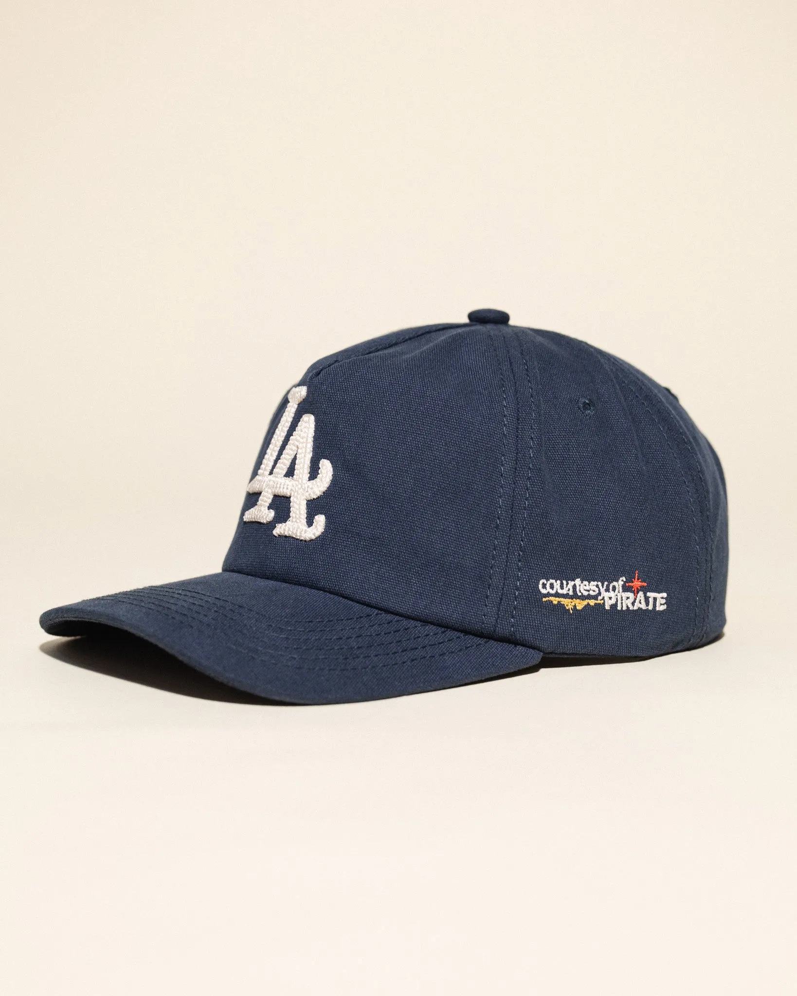 Pirate "LA" Chain Stitch Vintage Hat (Navy) sold by Pirateworldwide product image thumbnail 3