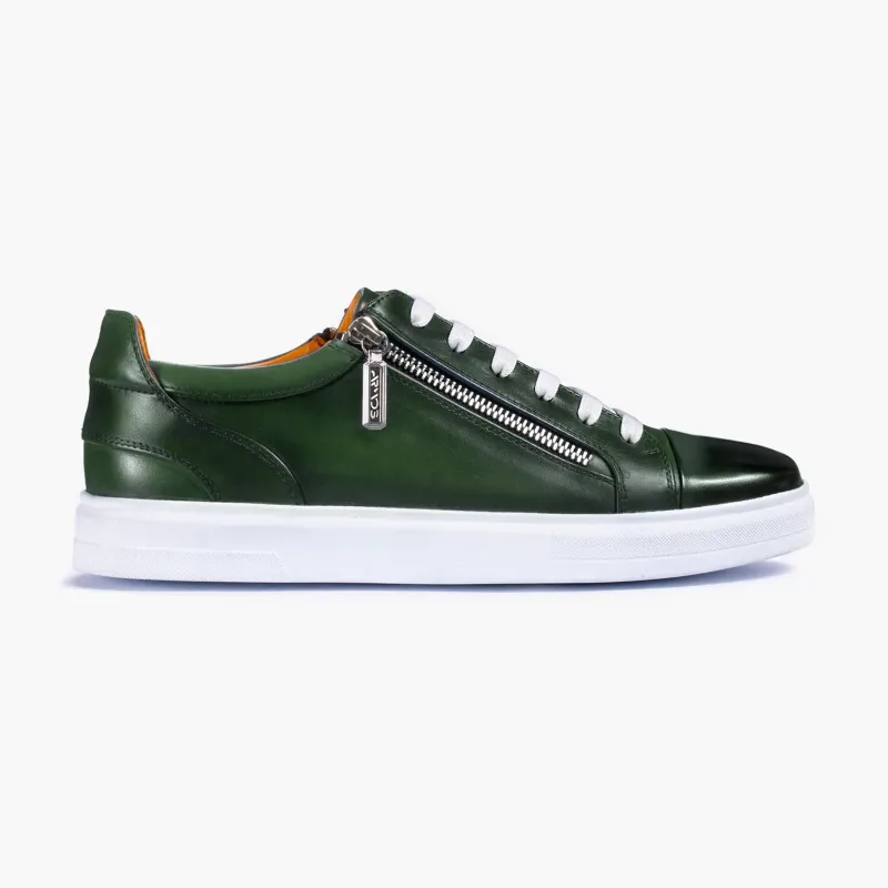 Men's Green Patina Leather Sneaker sold by Armos