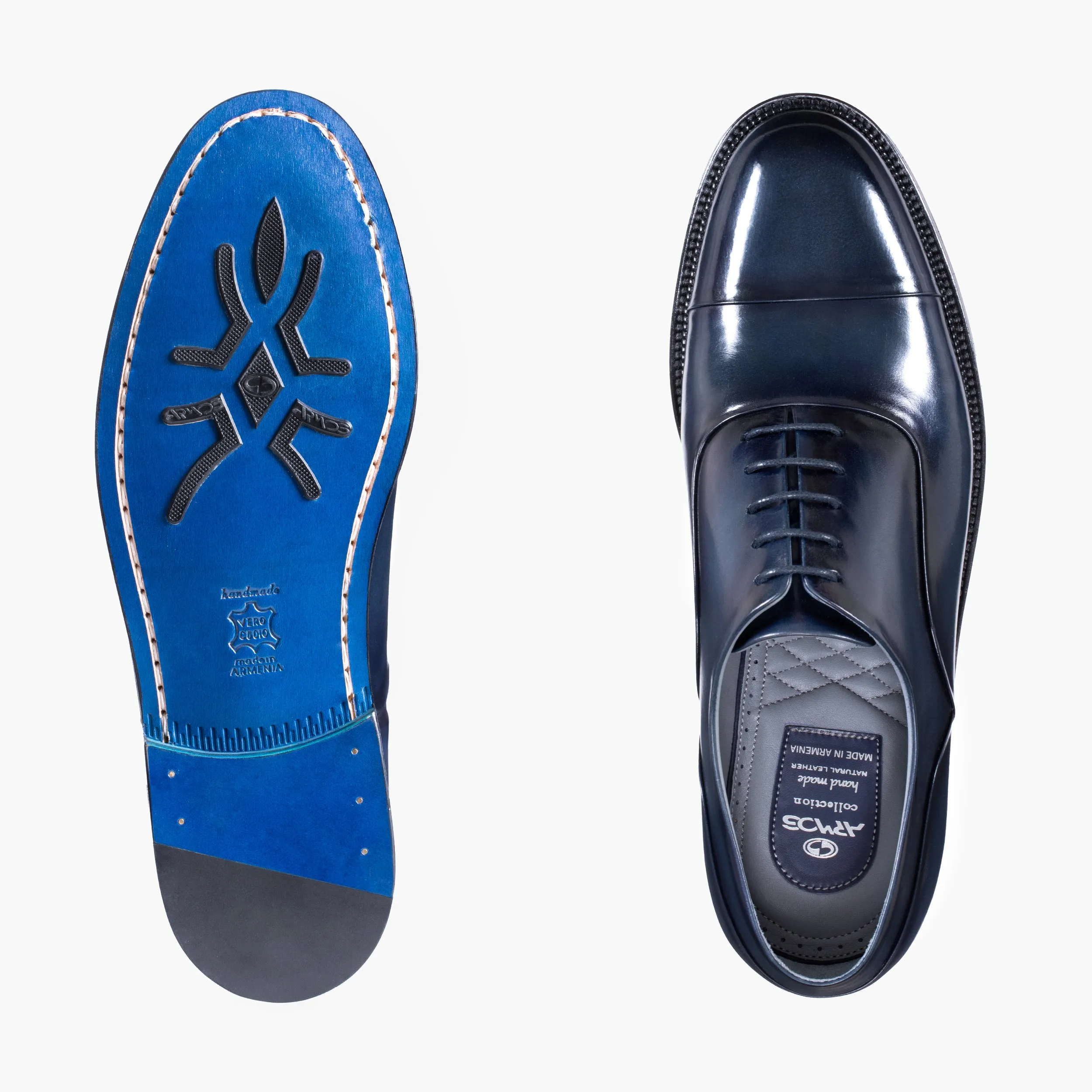 Men’s Blue Oxford with Glossy Toe Cap sold by Armos product image thumbnail 4