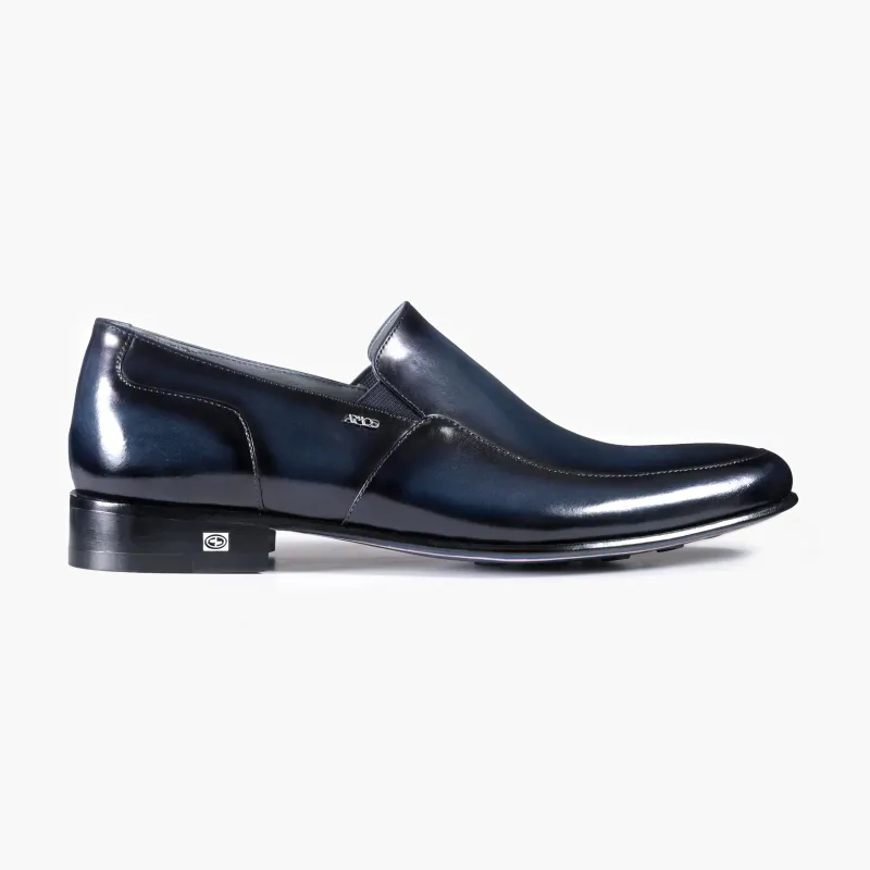 Men's Blue Patina Leather Loafer sold by Armos