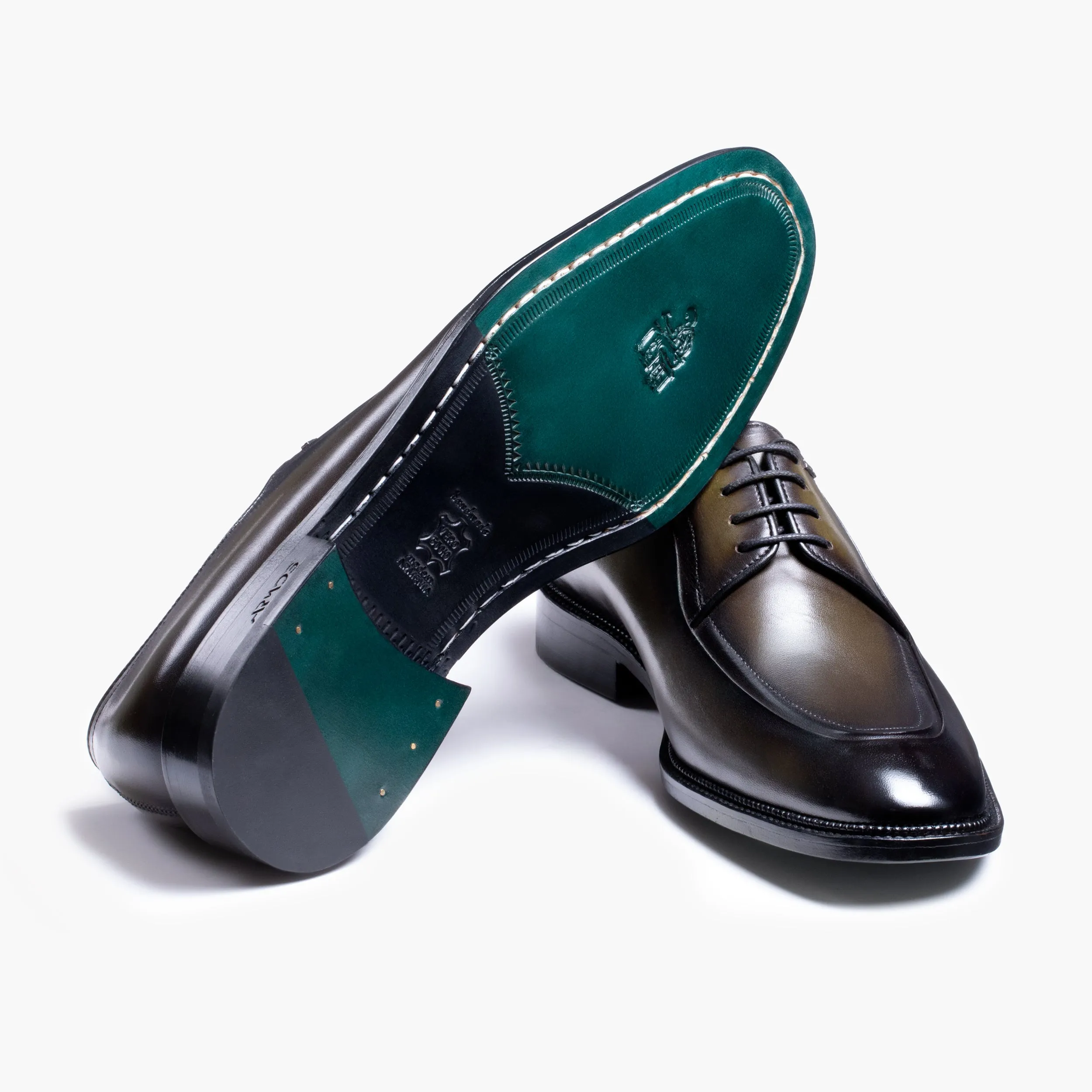 Men's Khaki Leather Derby Lace-Up sold by Armos product image thumbnail 4