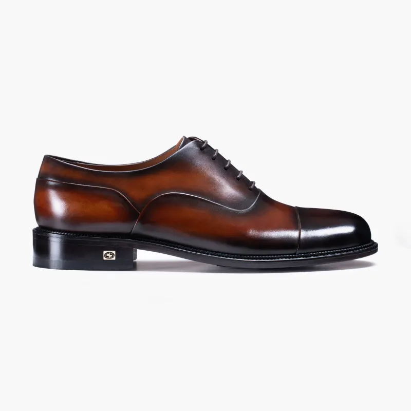 Men’s Brown Oxford with Glossy Cap Toe sold by Armos