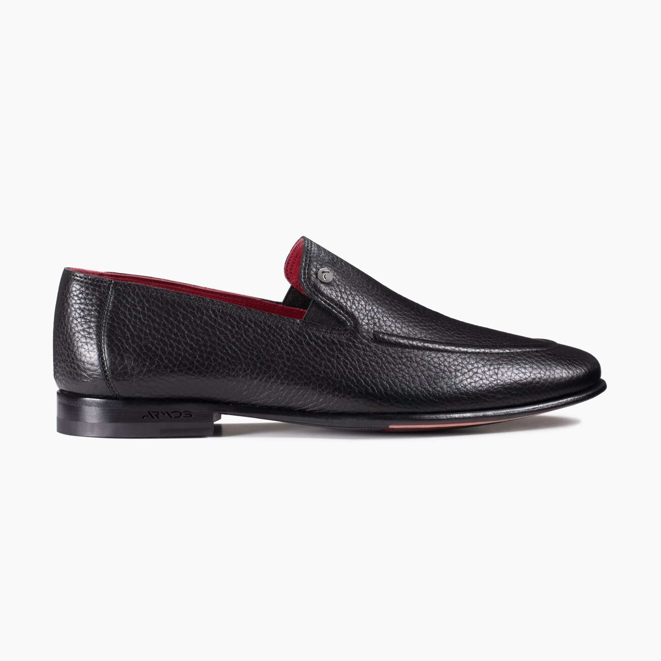 Men’s Black Deer Leather Loafer sold by Armos