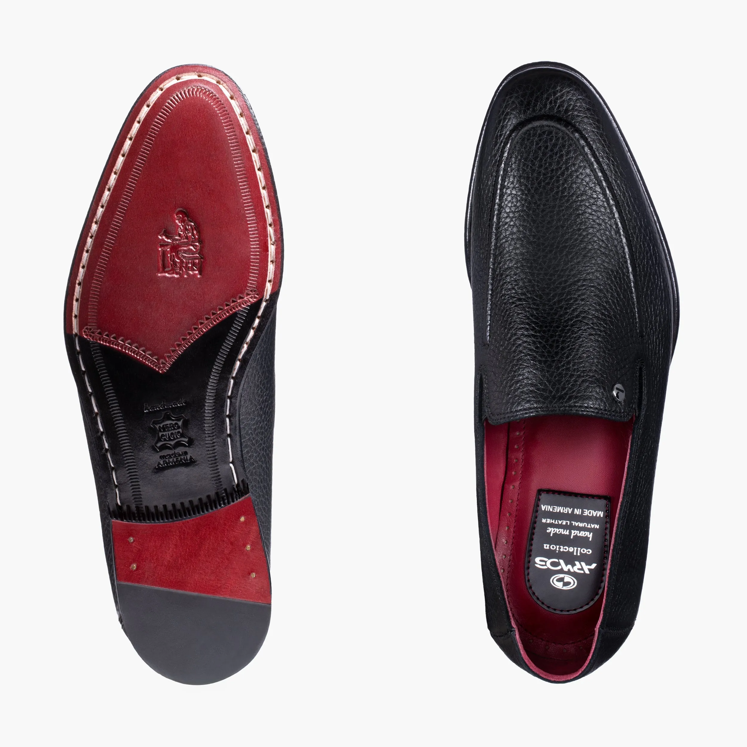 Men’s Black Deer Leather Loafer sold by Armos product image thumbnail 4