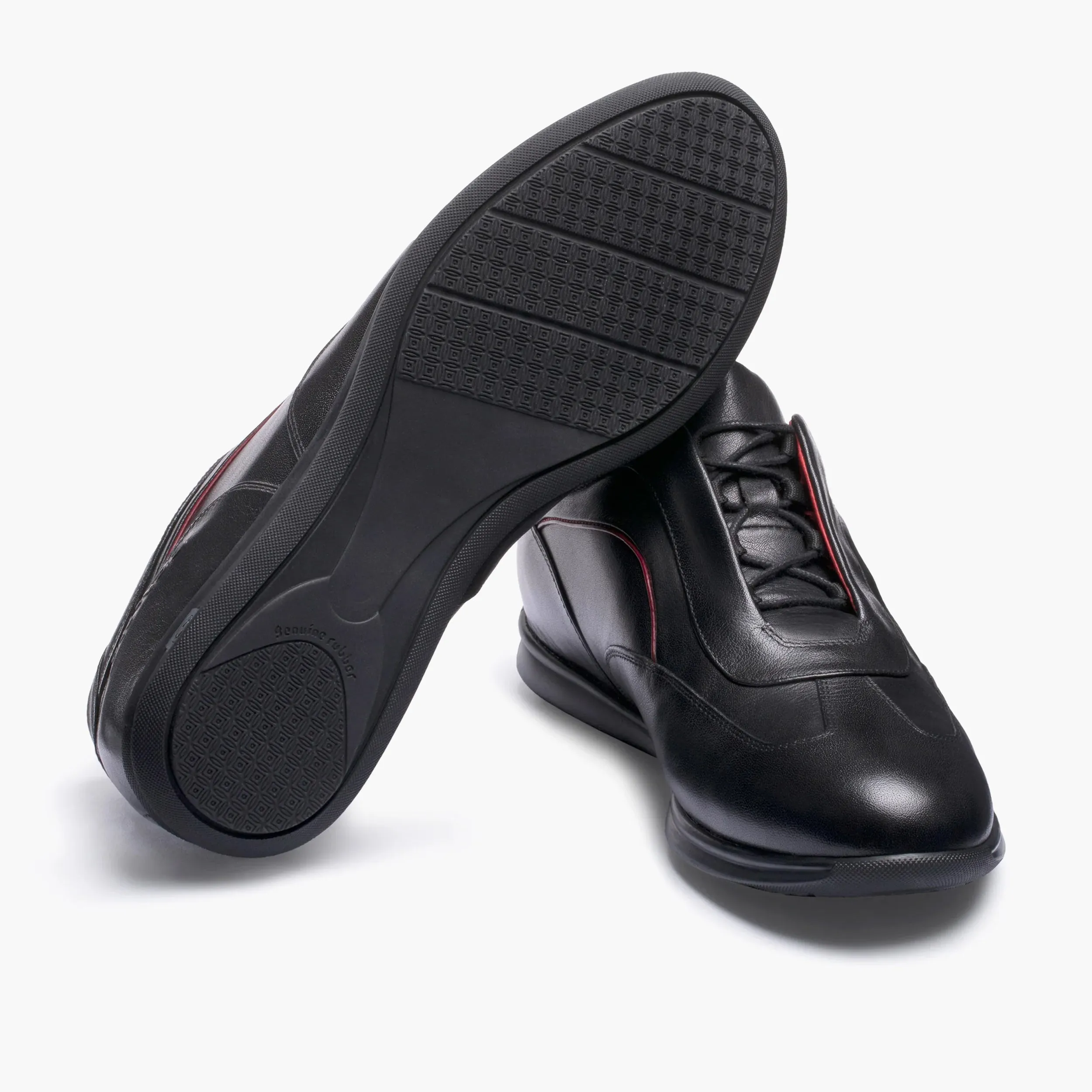 Men’s Black Leather Sneaker with Red Lines sold by Armos product image thumbnail 4