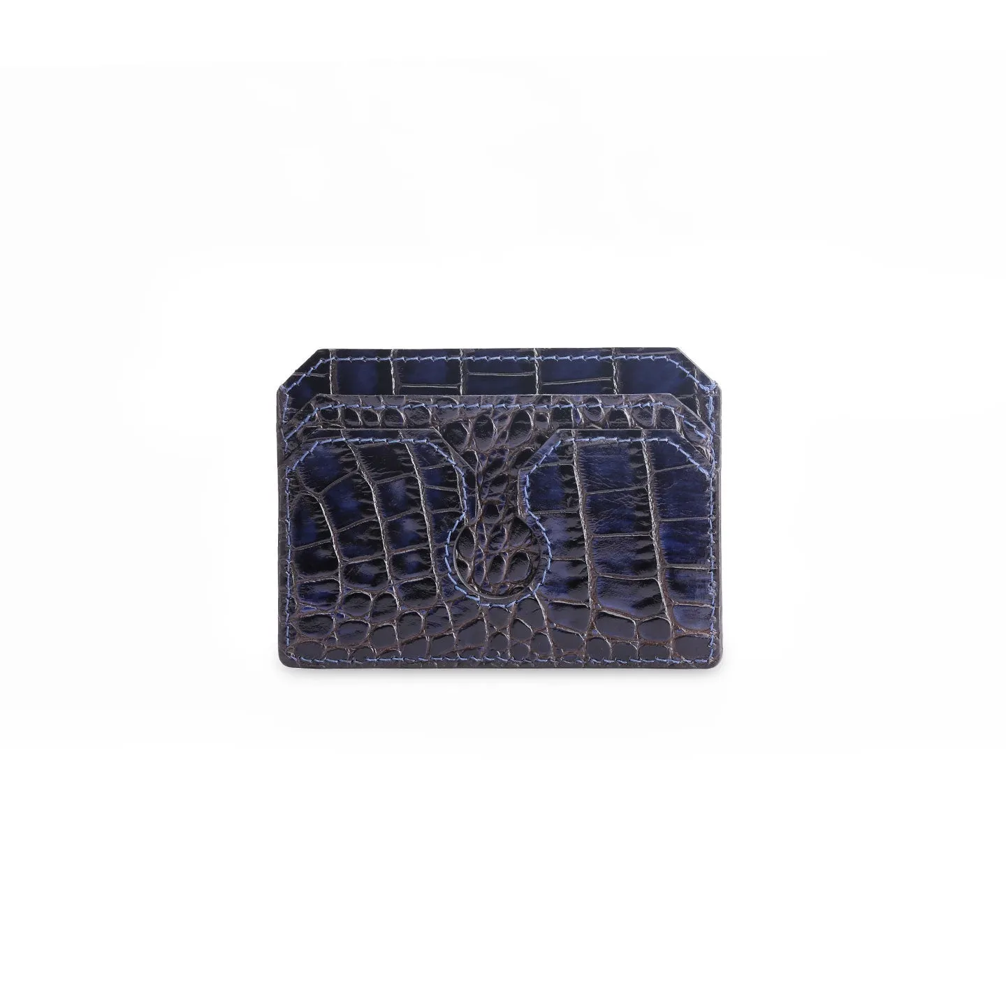 Blue crocodile print cardholder sold by Armos product image thumbnail 2