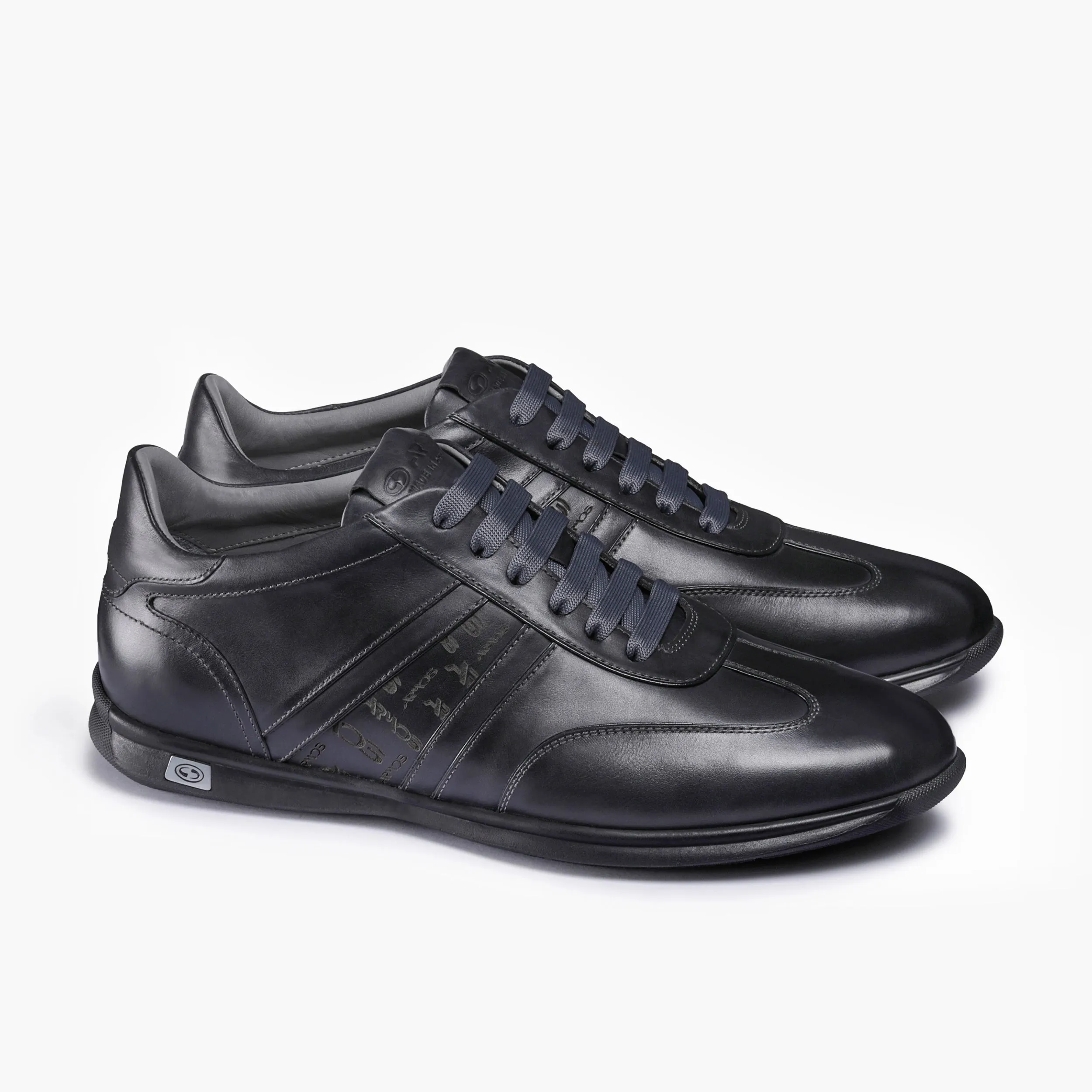 Men's Dark Blue Leather Sneaker sold by Armos product image thumbnail 3