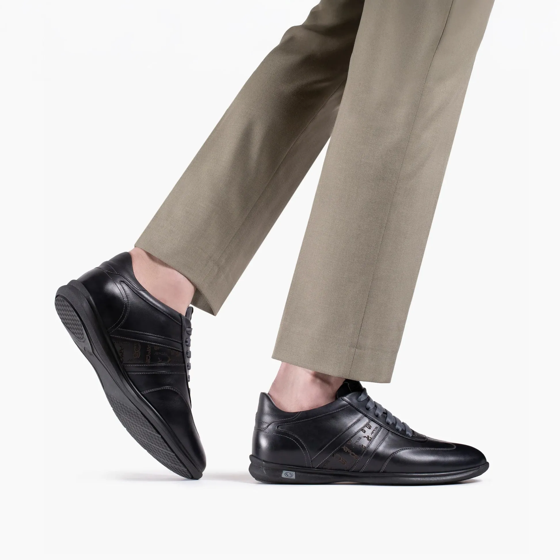 Men's Dark Blue Leather Sneaker sold by Armos product image thumbnail 2