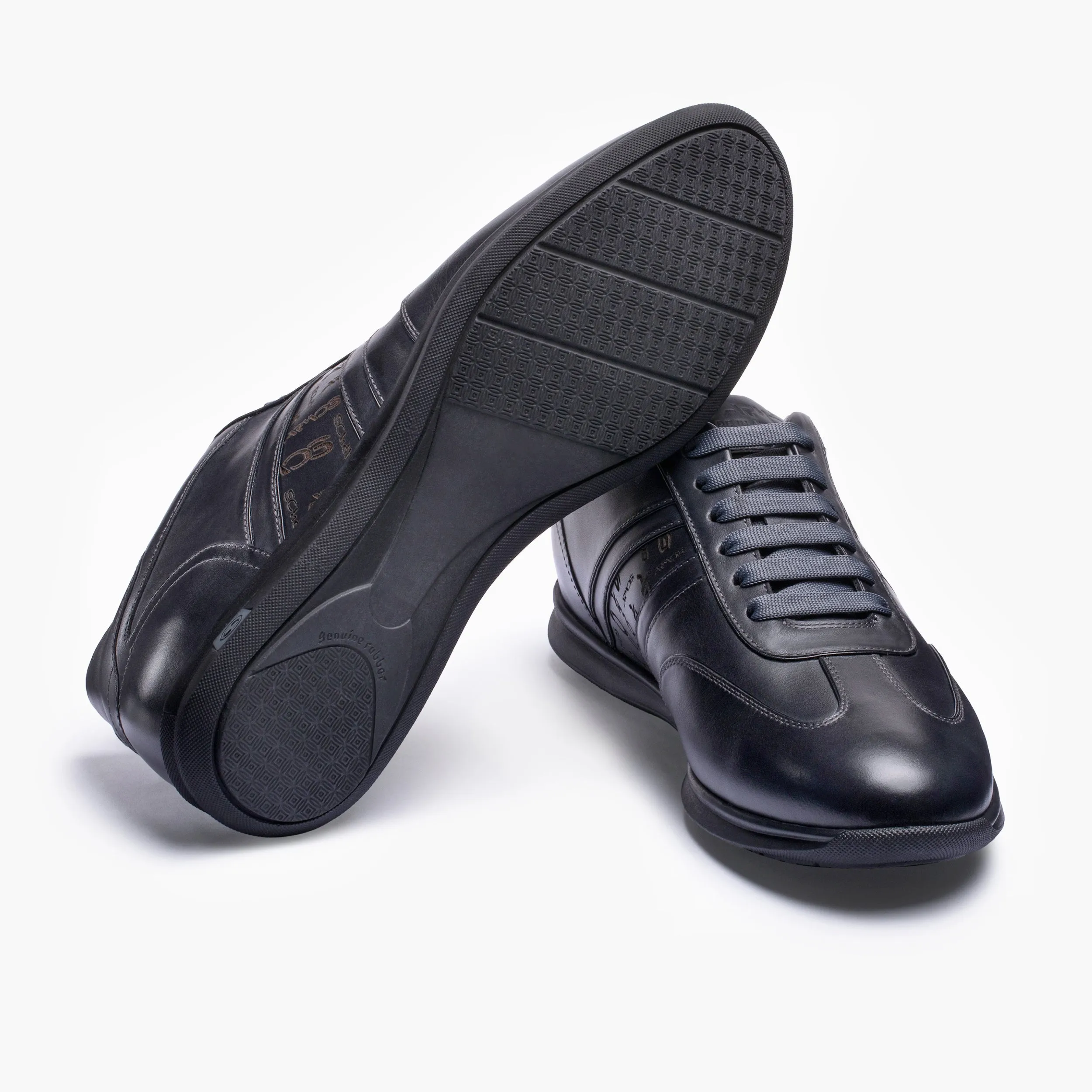 Men's Dark Blue Leather Sneaker sold by Armos product image thumbnail 4