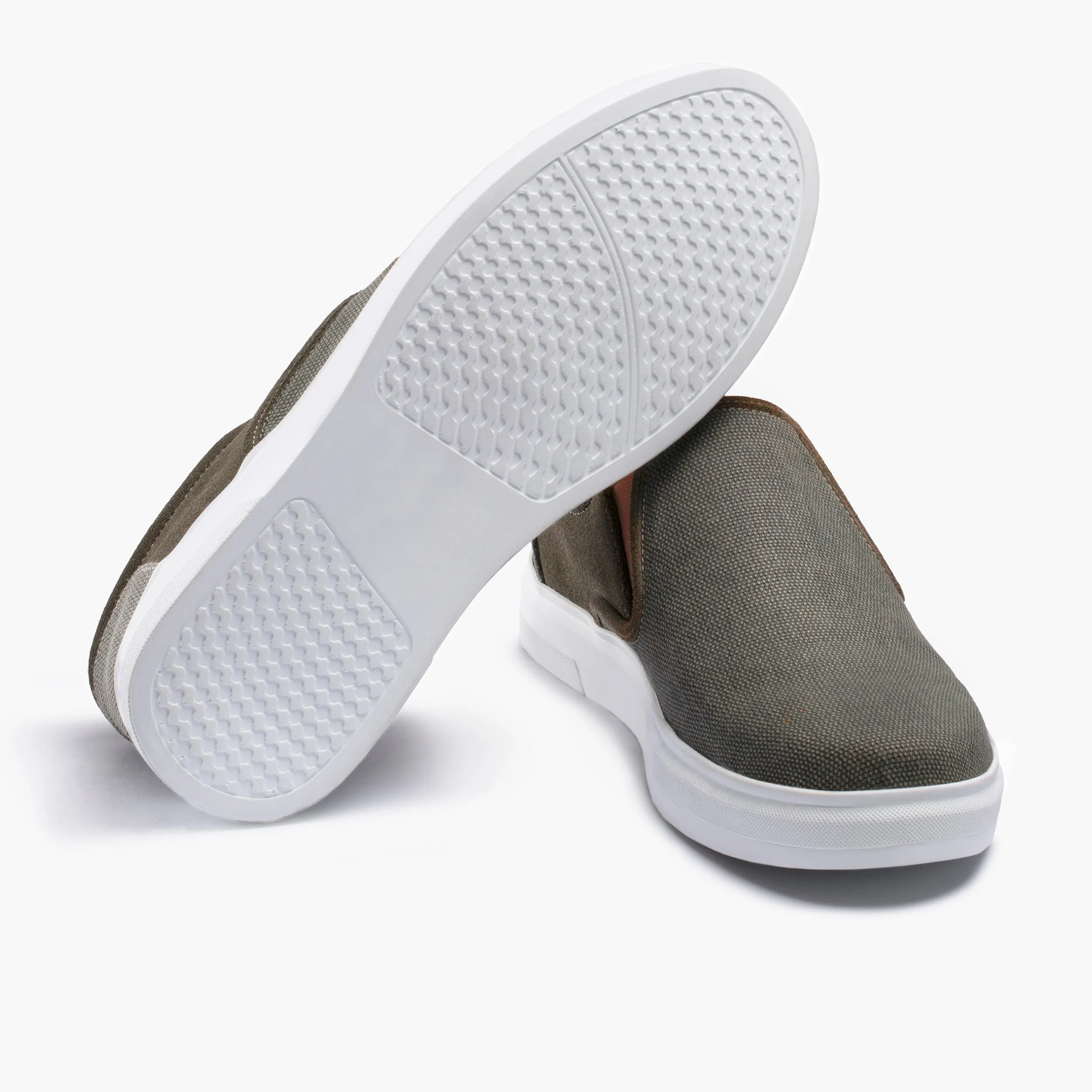 Men's Khaki Linen Slip-On Sneaker sold by Armos product image thumbnail 4