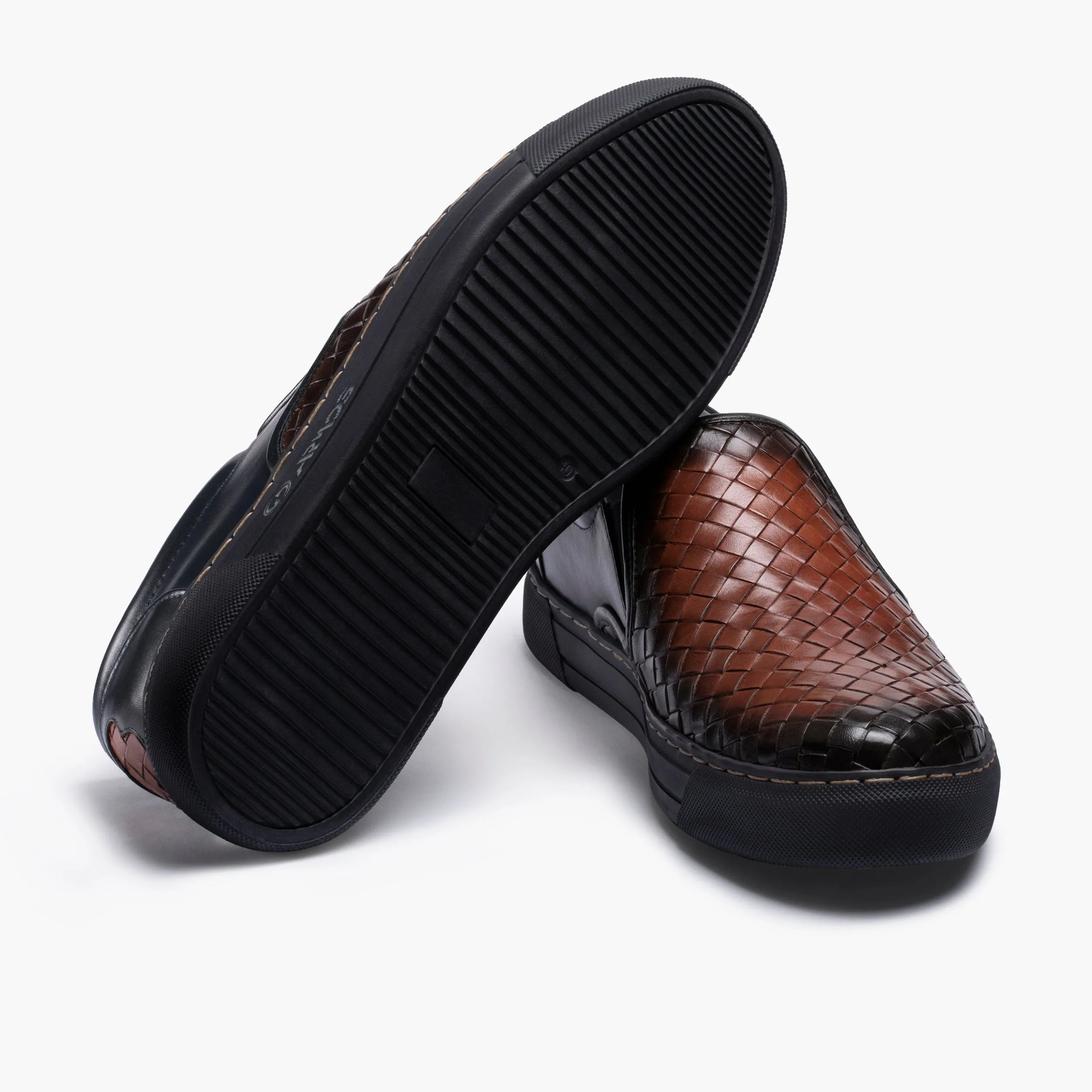 Men’s Blue and Brown Slip-On Sneaker sold by Armos product image thumbnail 3