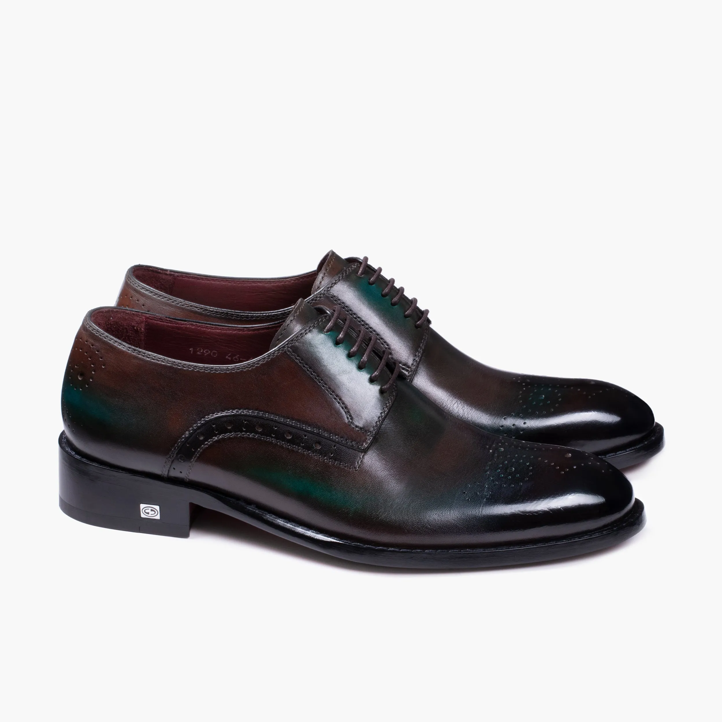 Men's Brown & Emerald Leather Derby sold by Armos product image thumbnail 3