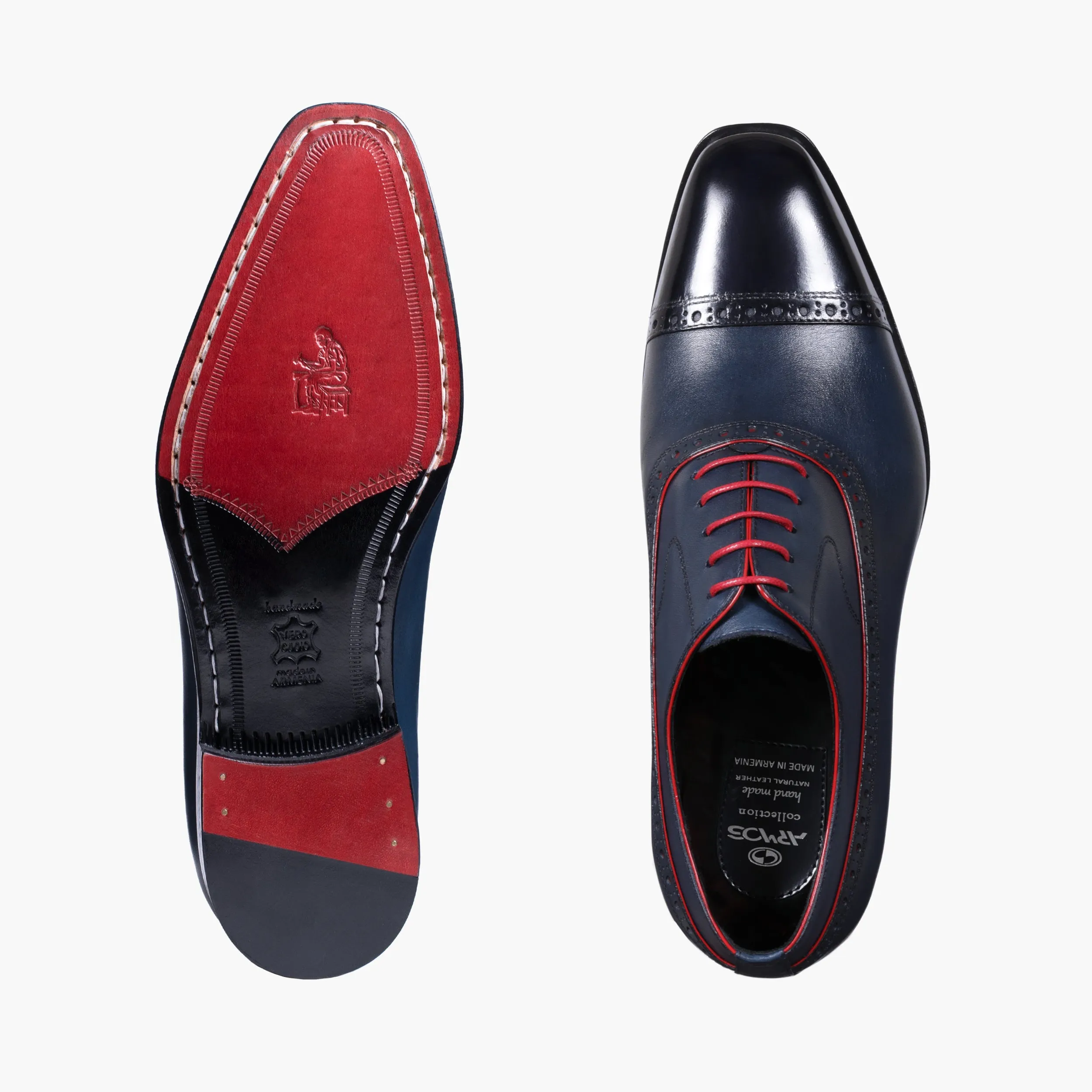 Men’s Dark Blue Oxford with Red Laces sold by Armos product image thumbnail 5