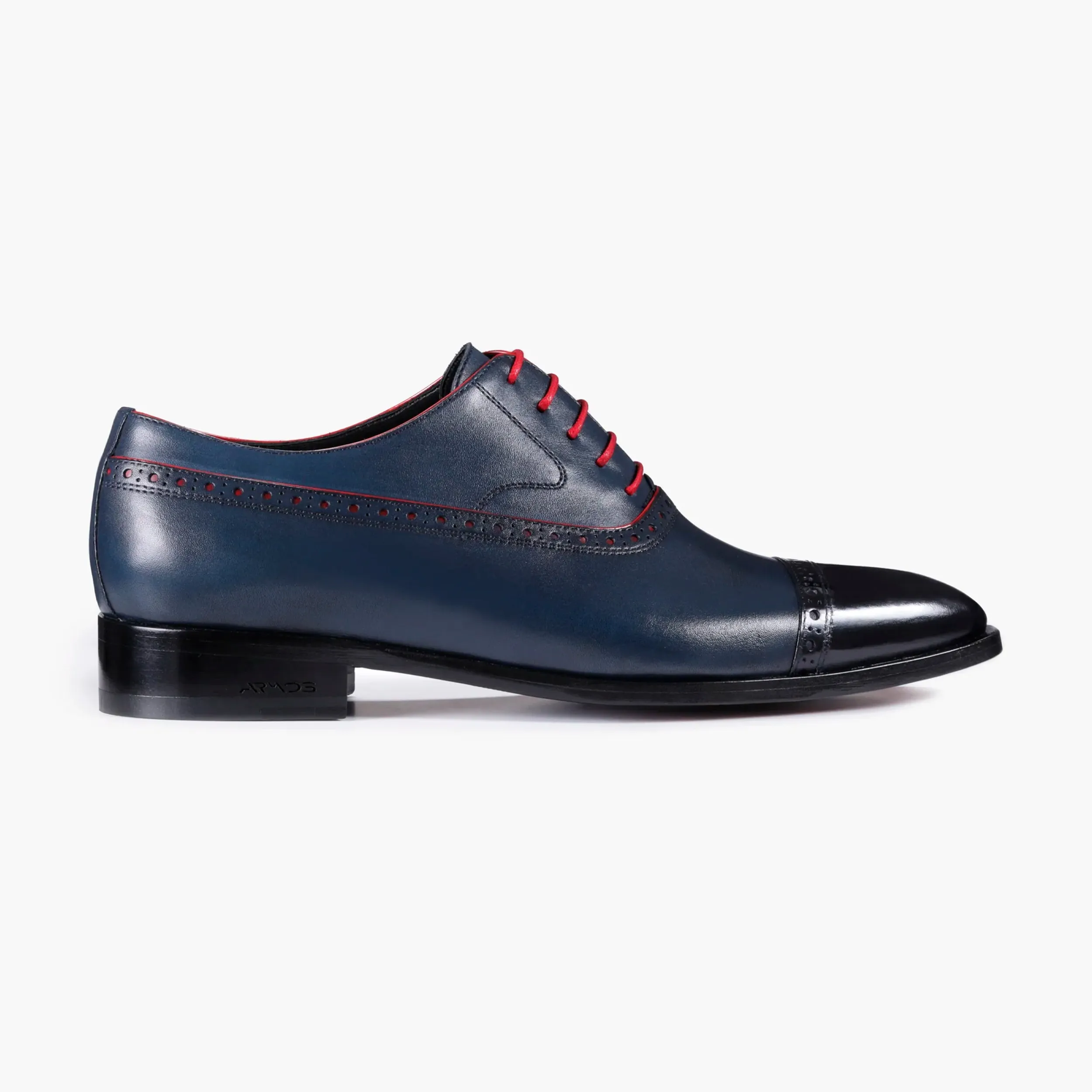 Men’s Dark Blue Oxford with Red Laces sold by Armos