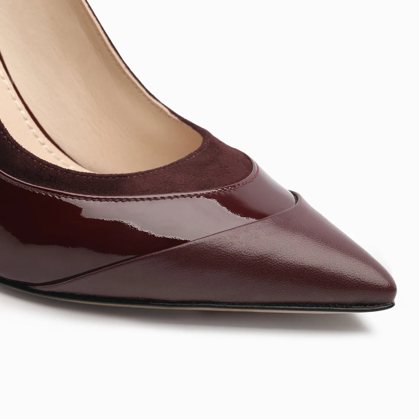 Women's Burgundy Pointed-toe Pump sold by Armos product image thumbnail 5