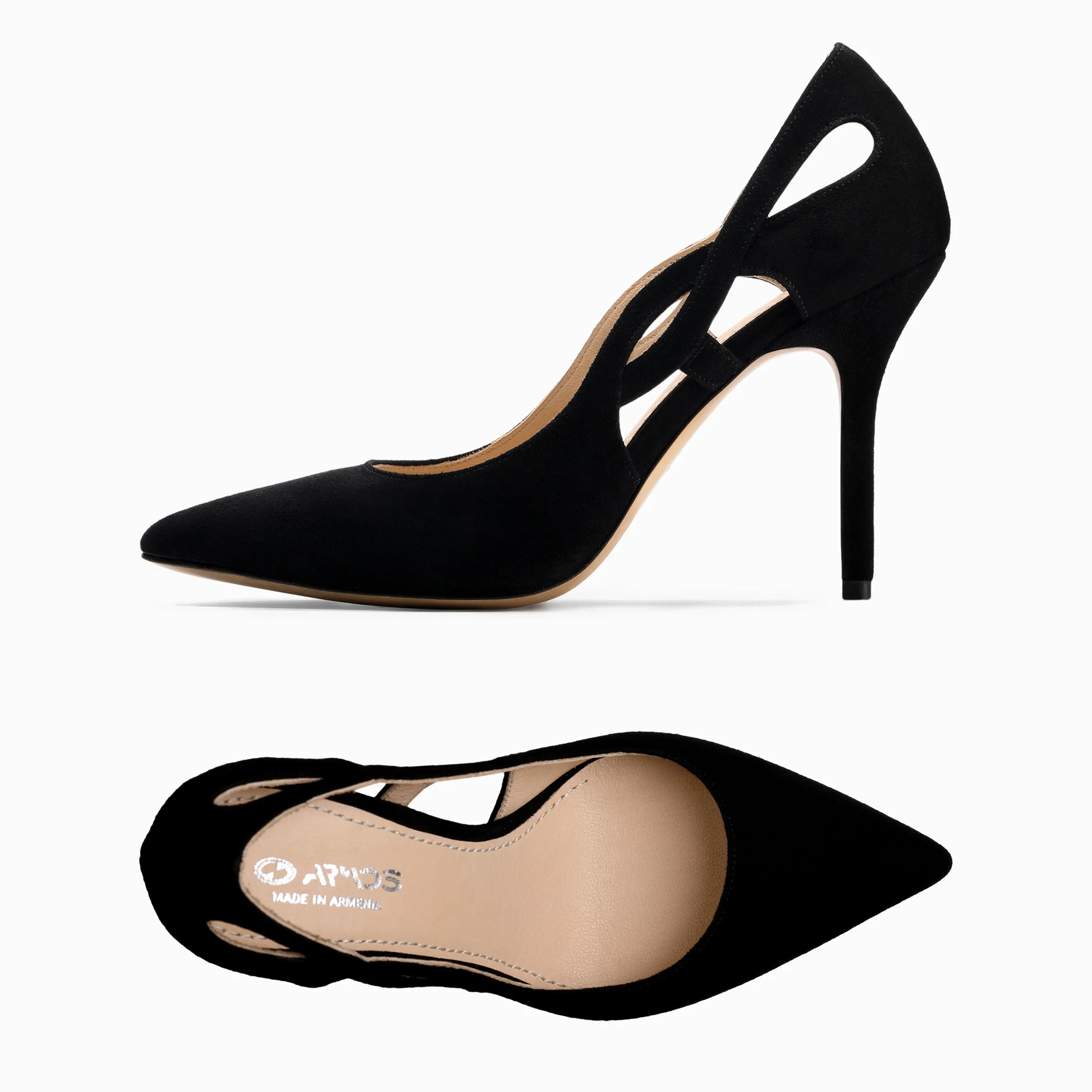 Women’s Black Suede Pump sold by Armos product image thumbnail 3