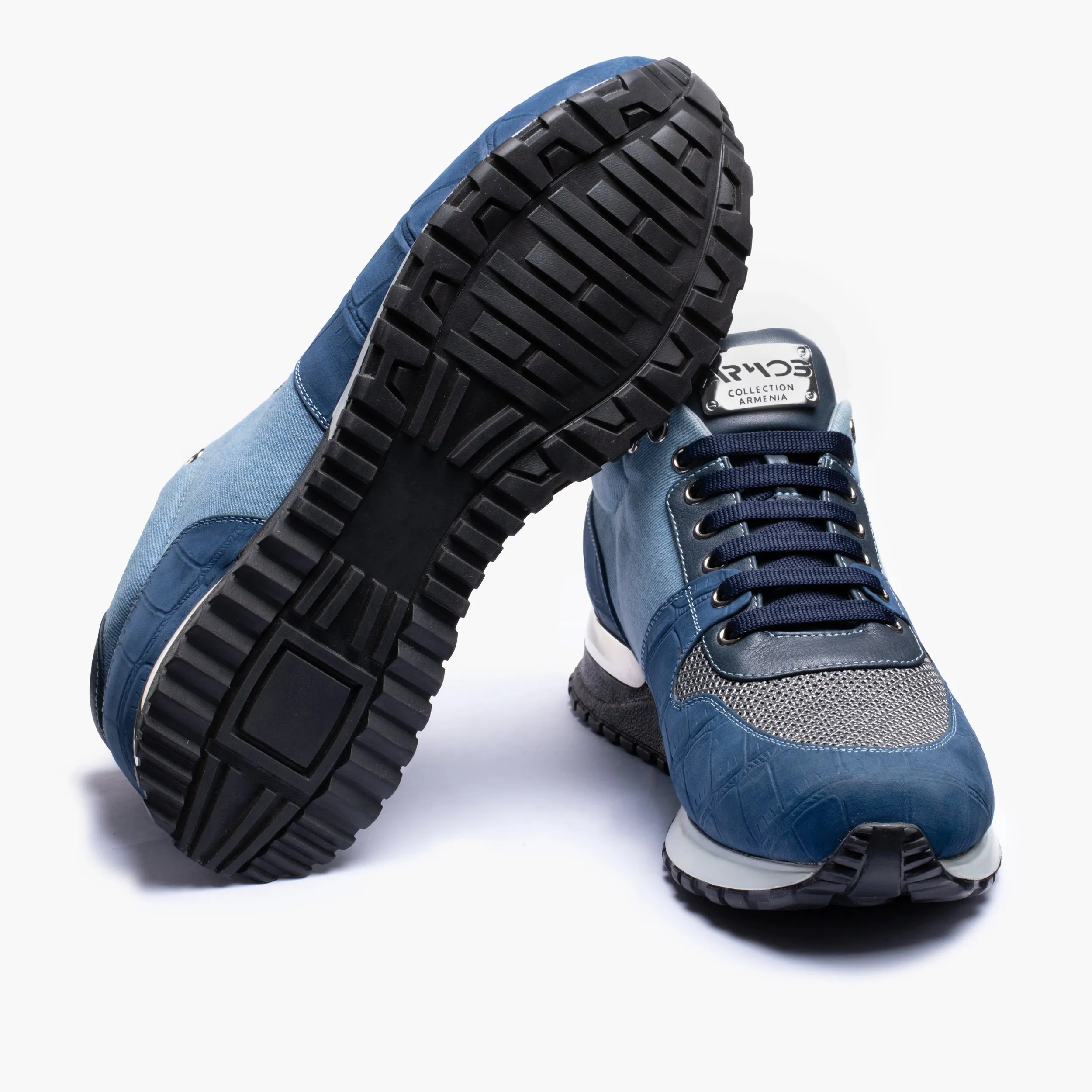 Men's Denim Croc-Effect Matte Sneaker sold by Armos product image thumbnail 4