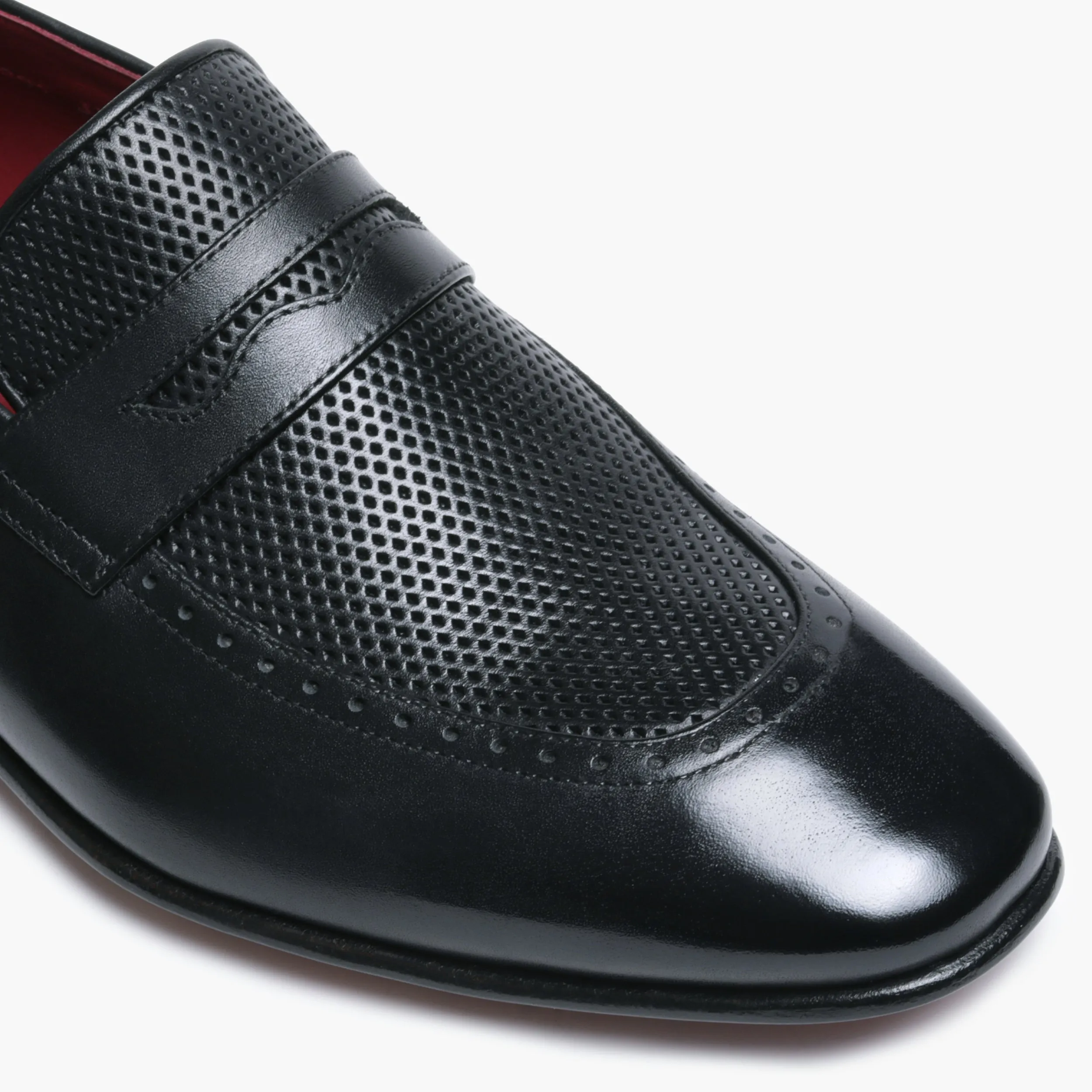 Men's Black Perforated Leather Loafer sold by Armos product image thumbnail 5
