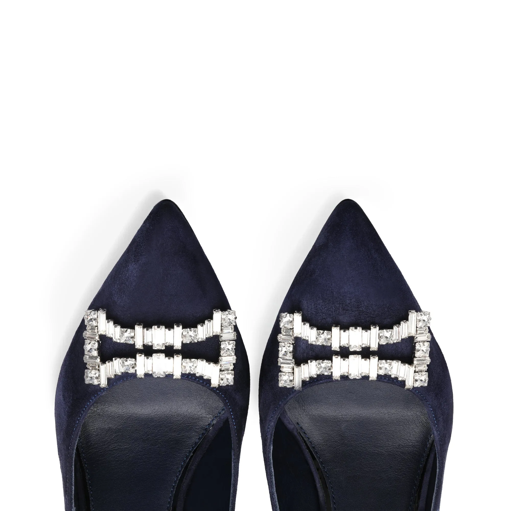 Women's Blue Suede Crystal Buckle Pump sold by Armos product image thumbnail 3