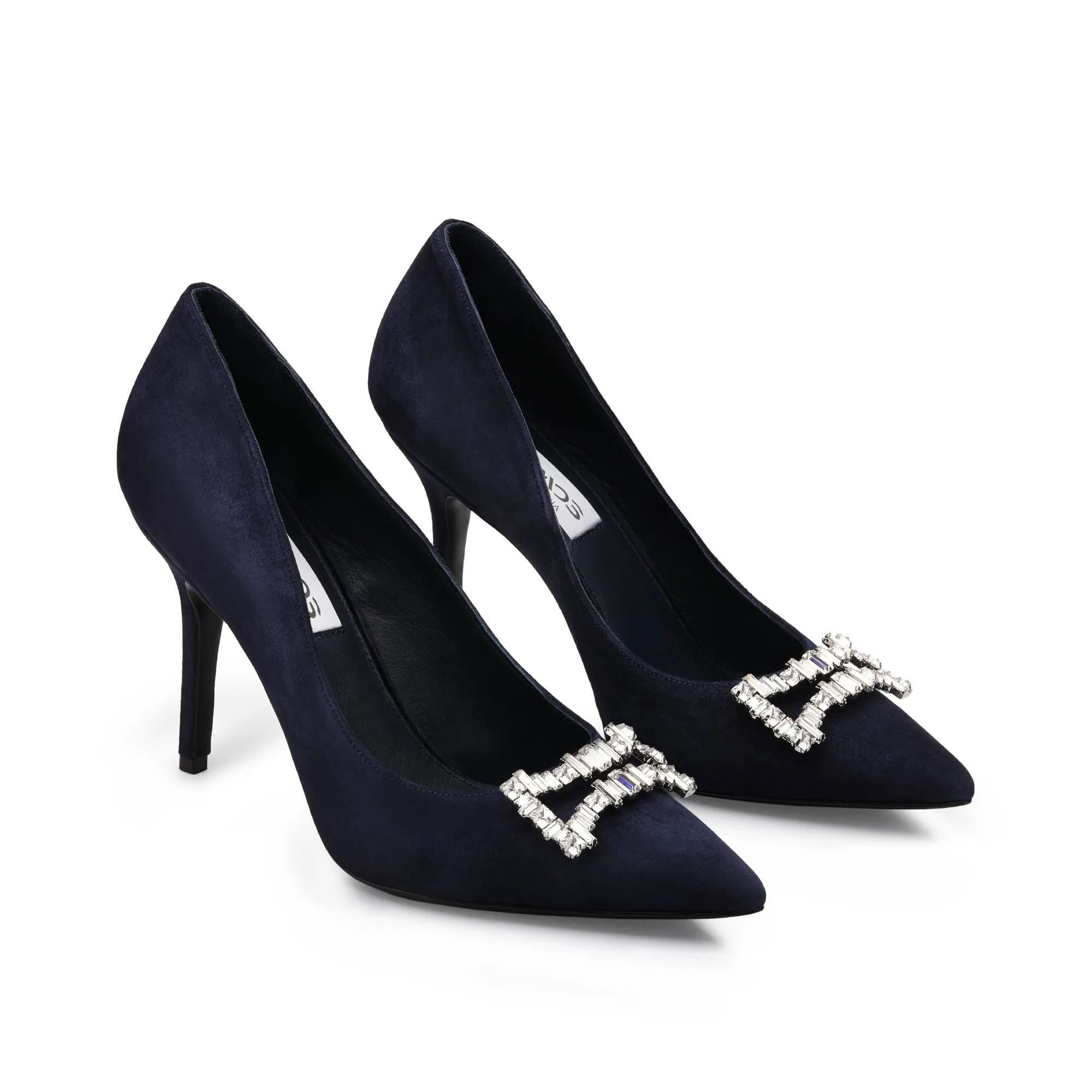 Women's Blue Suede Crystal Buckle Pump sold by Armos product image thumbnail 2