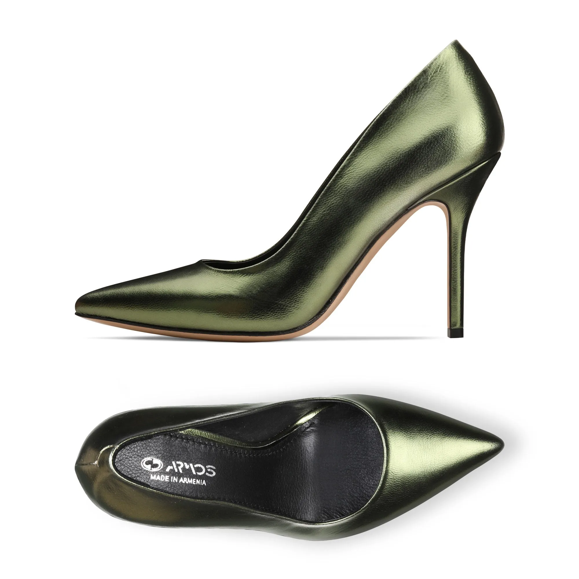 Women's Metallic Pearl Green Pump sold by Armos product image thumbnail 4