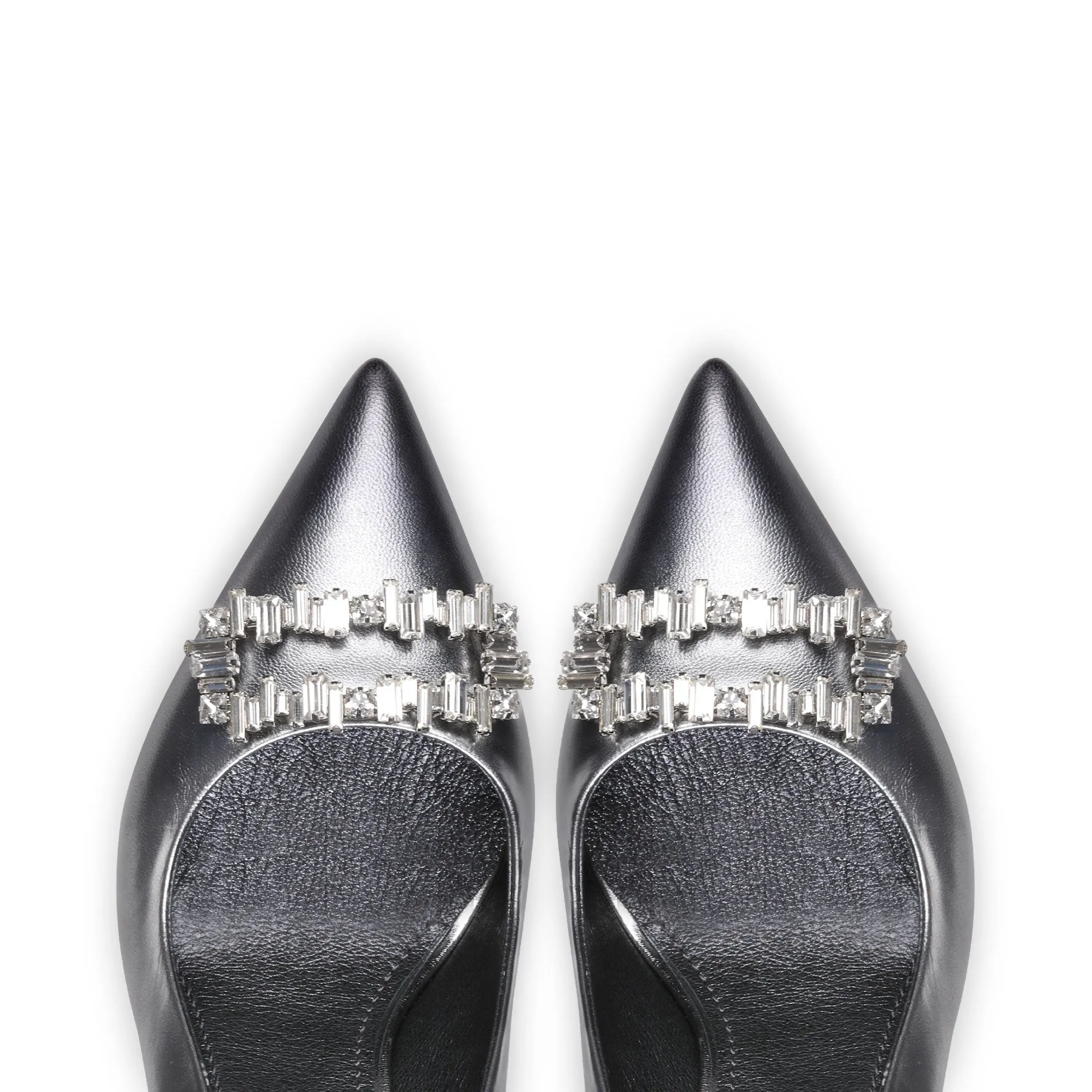 Women's Metallic Silver Leather Pump sold by Armos product image thumbnail 3