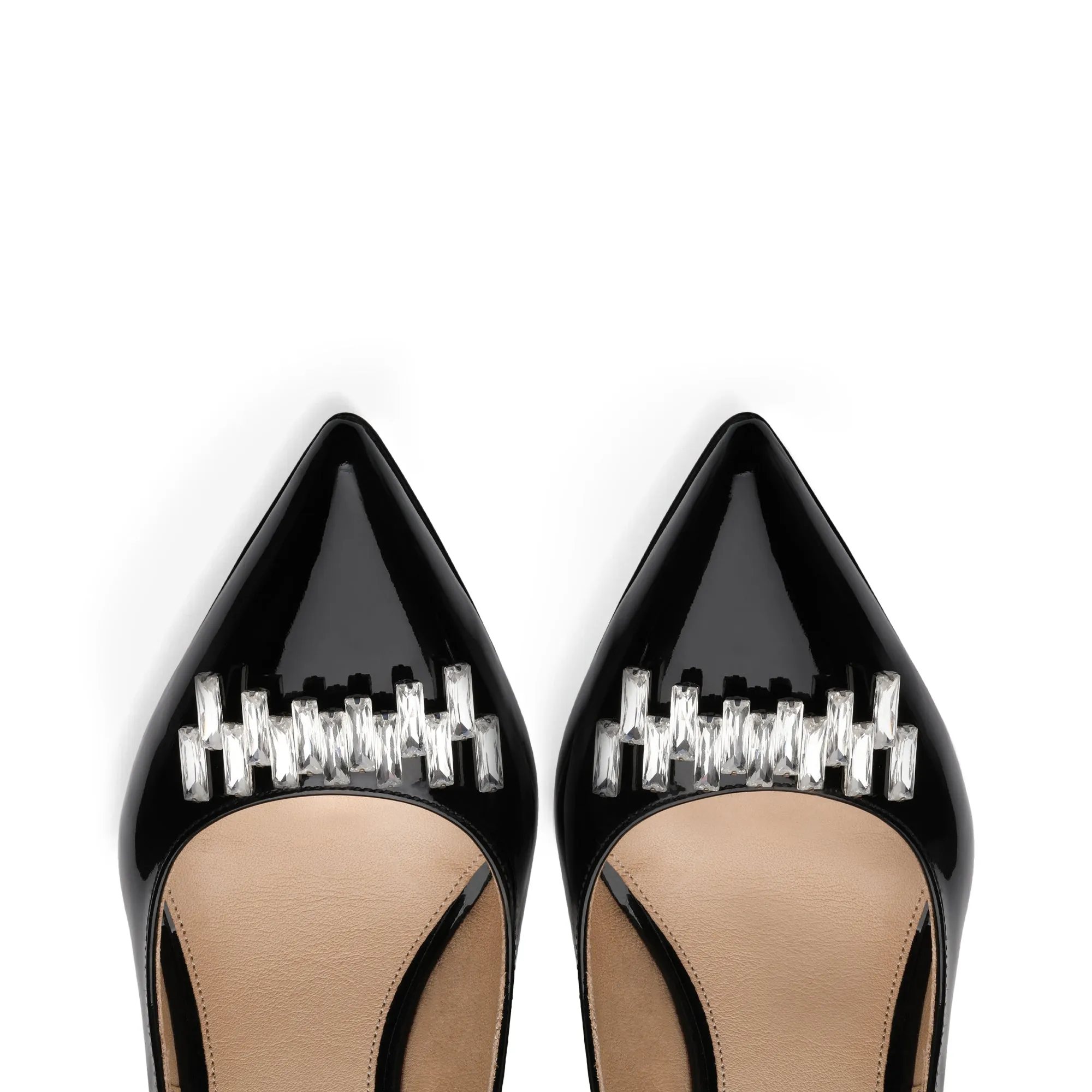 Women's Black Patent Crystal Detail Pump sold by Armos product image thumbnail 3