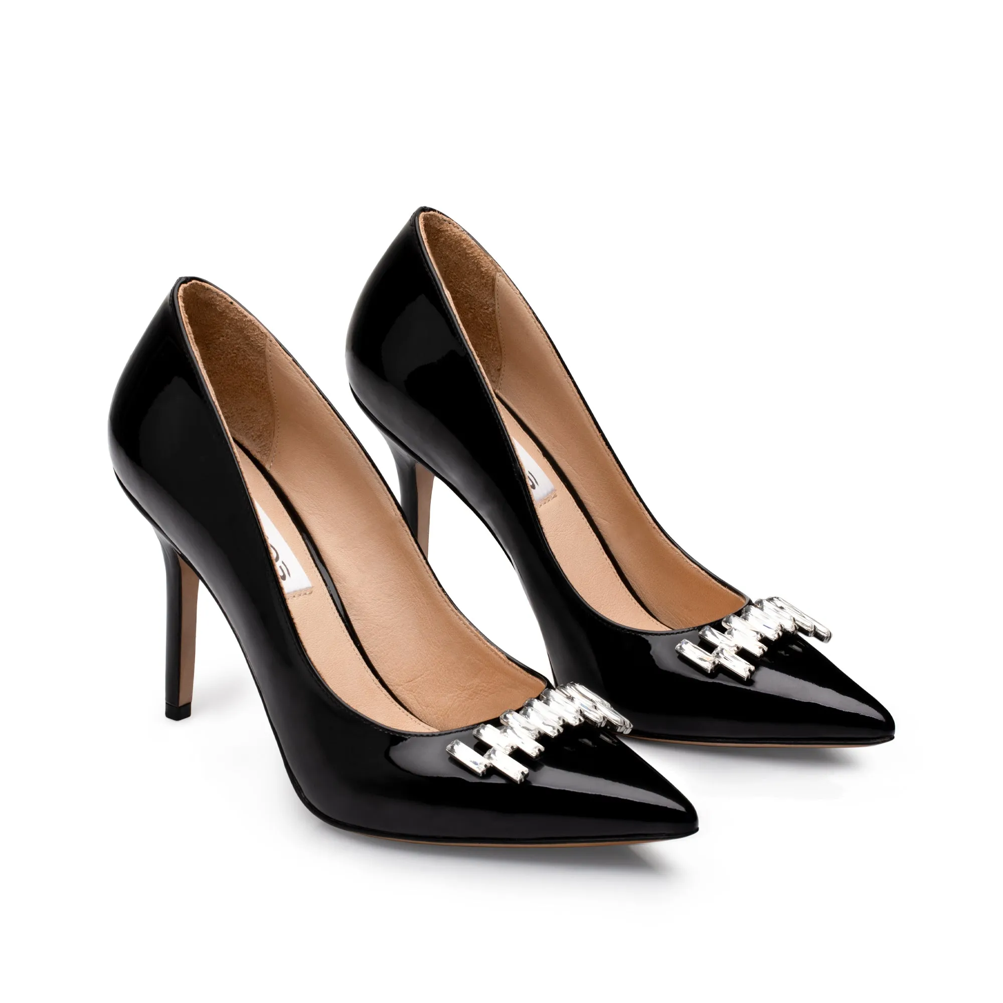 Women's Black Patent Crystal Detail Pump sold by Armos product image thumbnail 2