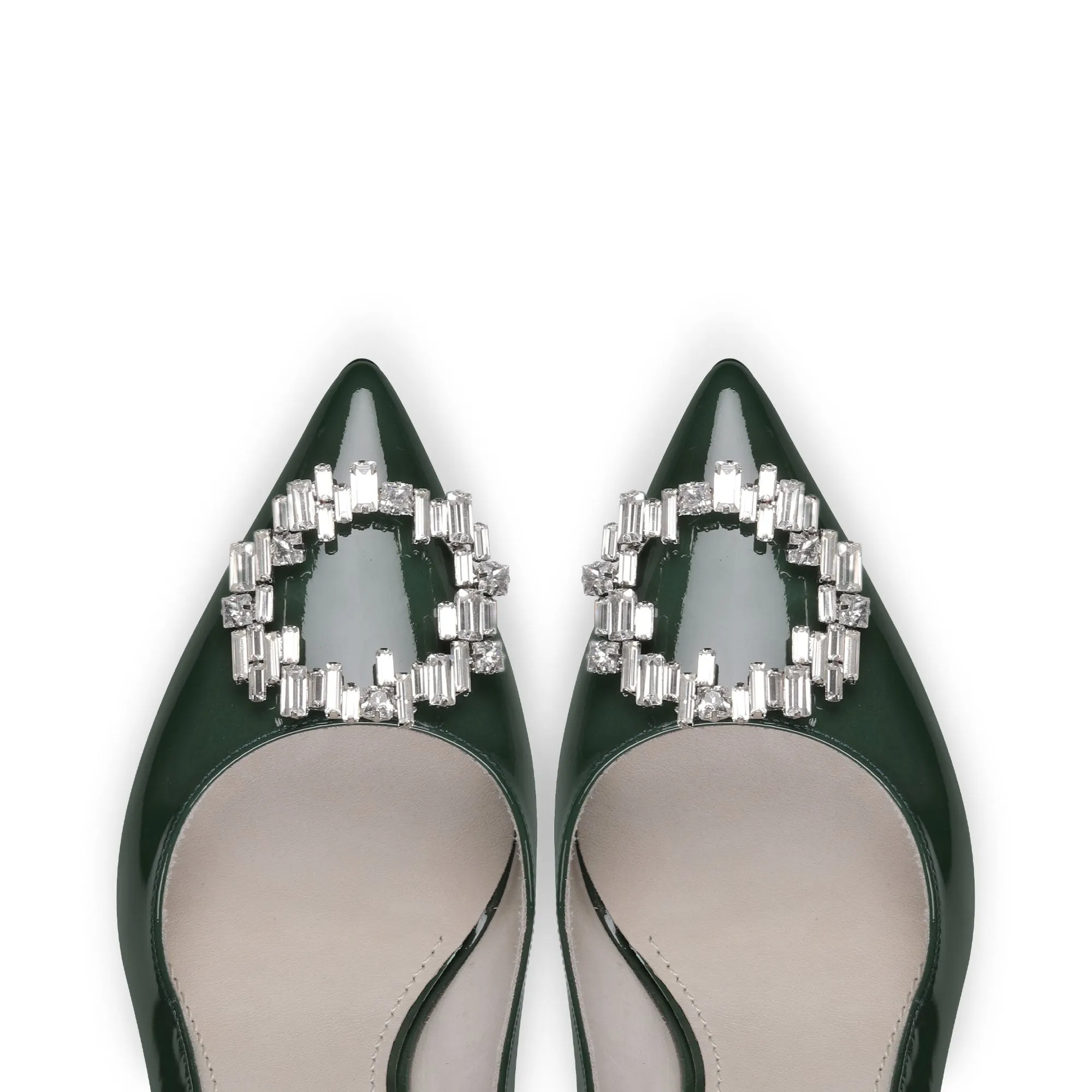 Women's Green Patent Crystal Buckle Pump sold by Armos product image thumbnail 4