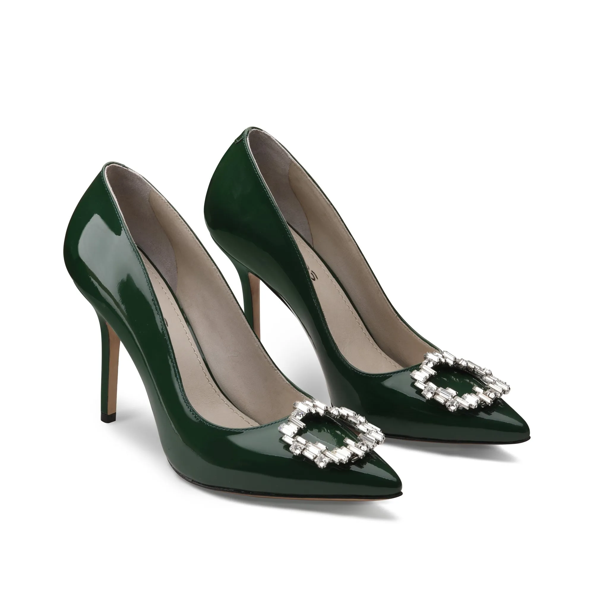 Women's Green Patent Crystal Buckle Pump sold by Armos product image thumbnail 2
