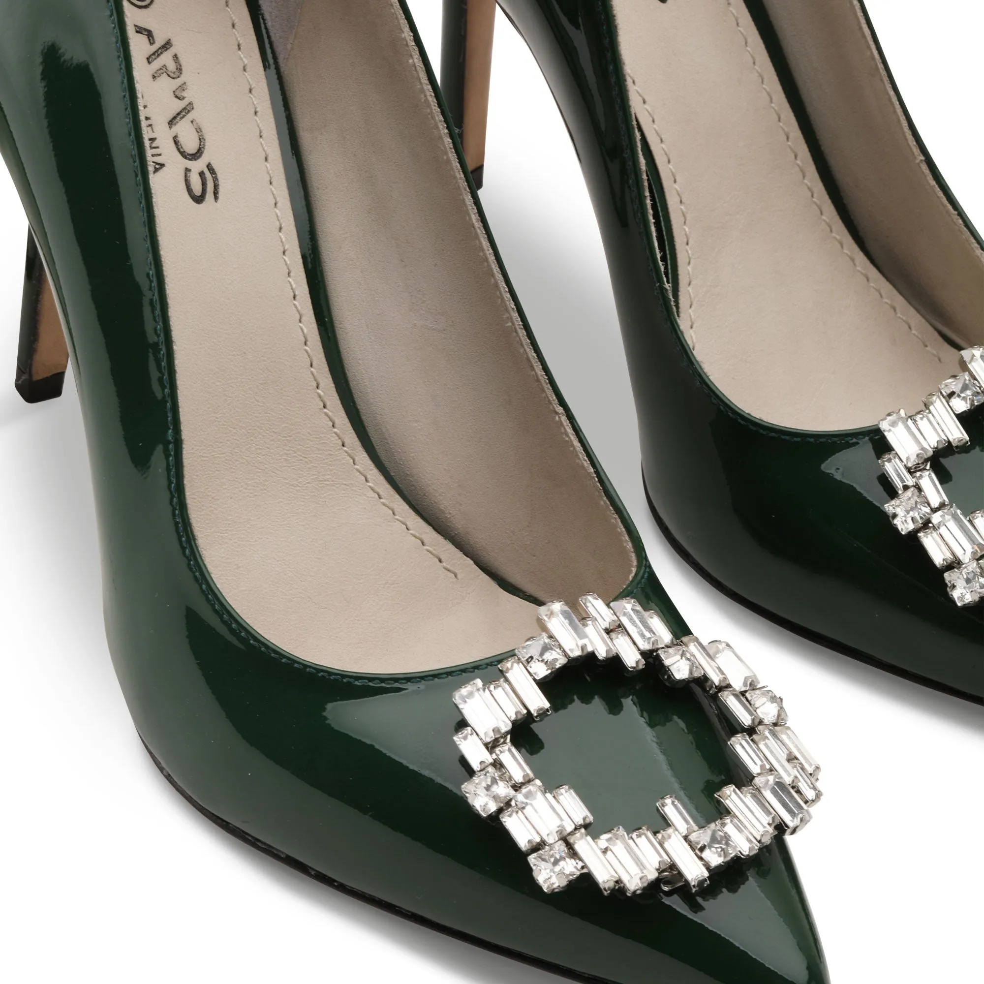 Women's Green Patent Crystal Buckle Pump sold by Armos product image thumbnail 3