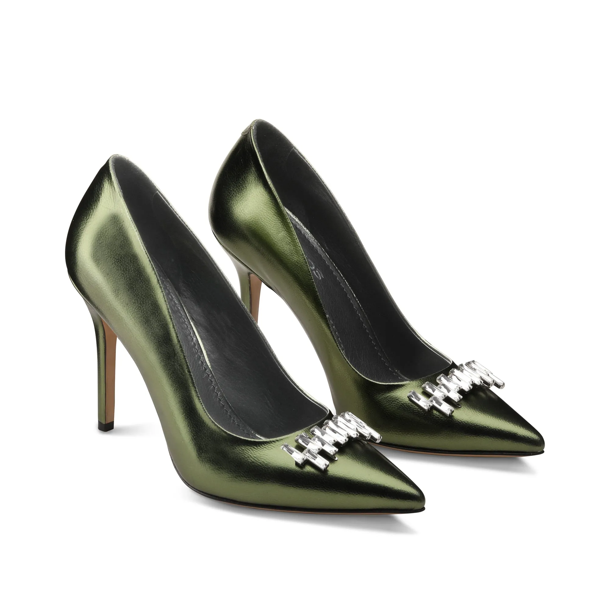 Women's Metallic Green Leather Pumps sold by Armos product image thumbnail 2