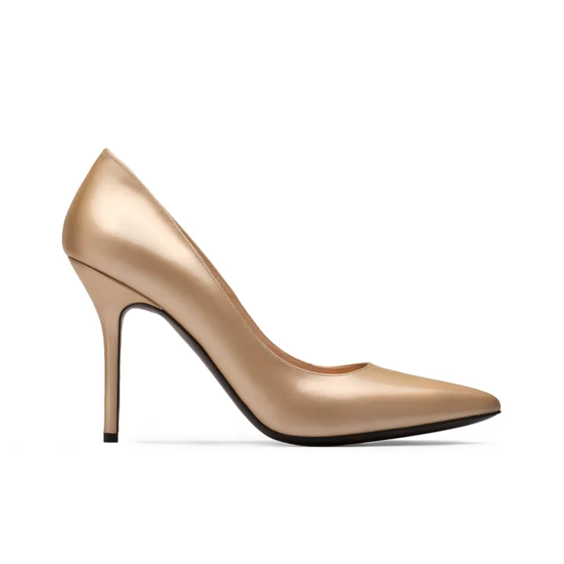 Women’s Pearl Gold Leather Pump sold by Armos