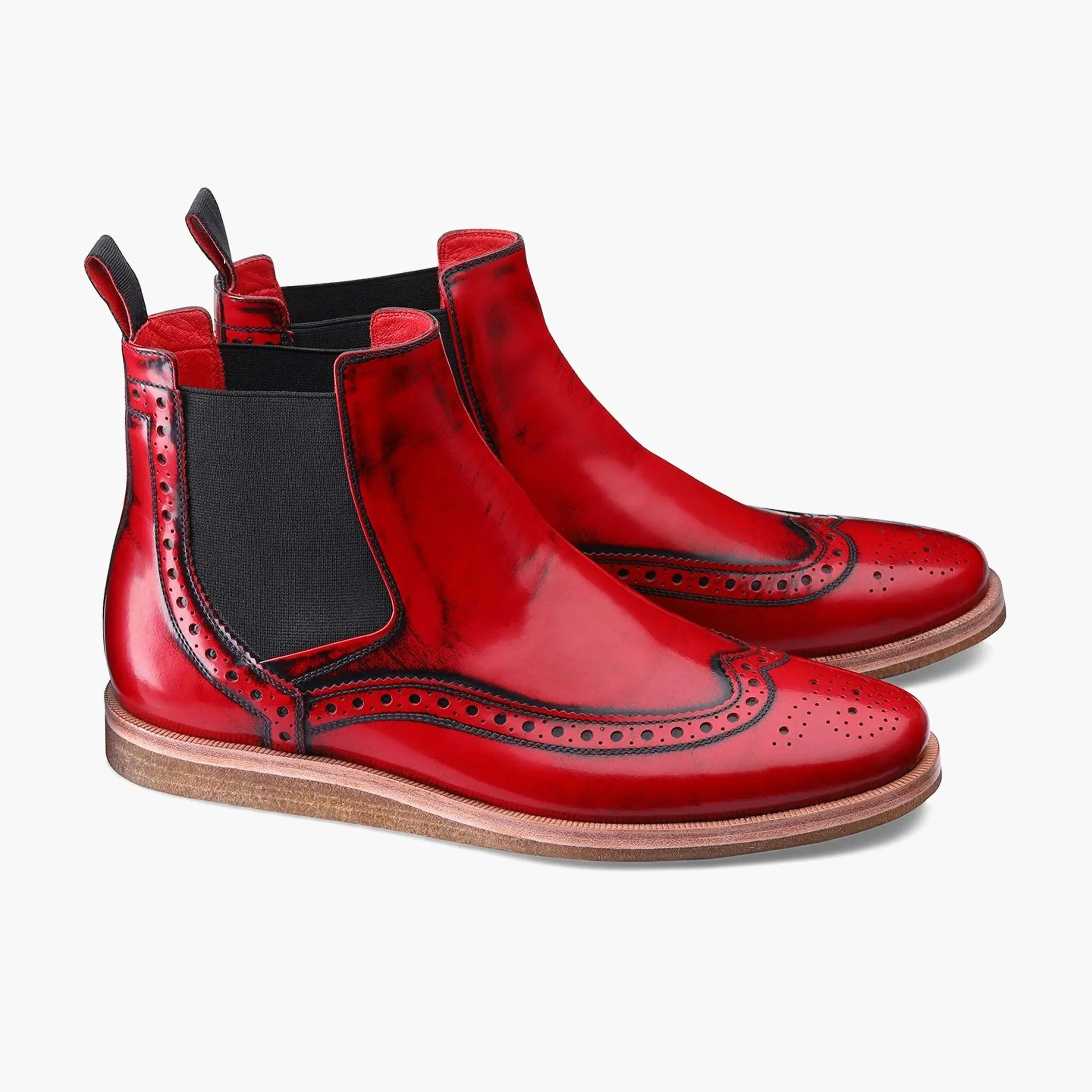 Men's Red Patent Ankle Chelsea Boot sold by Armos product image thumbnail 2