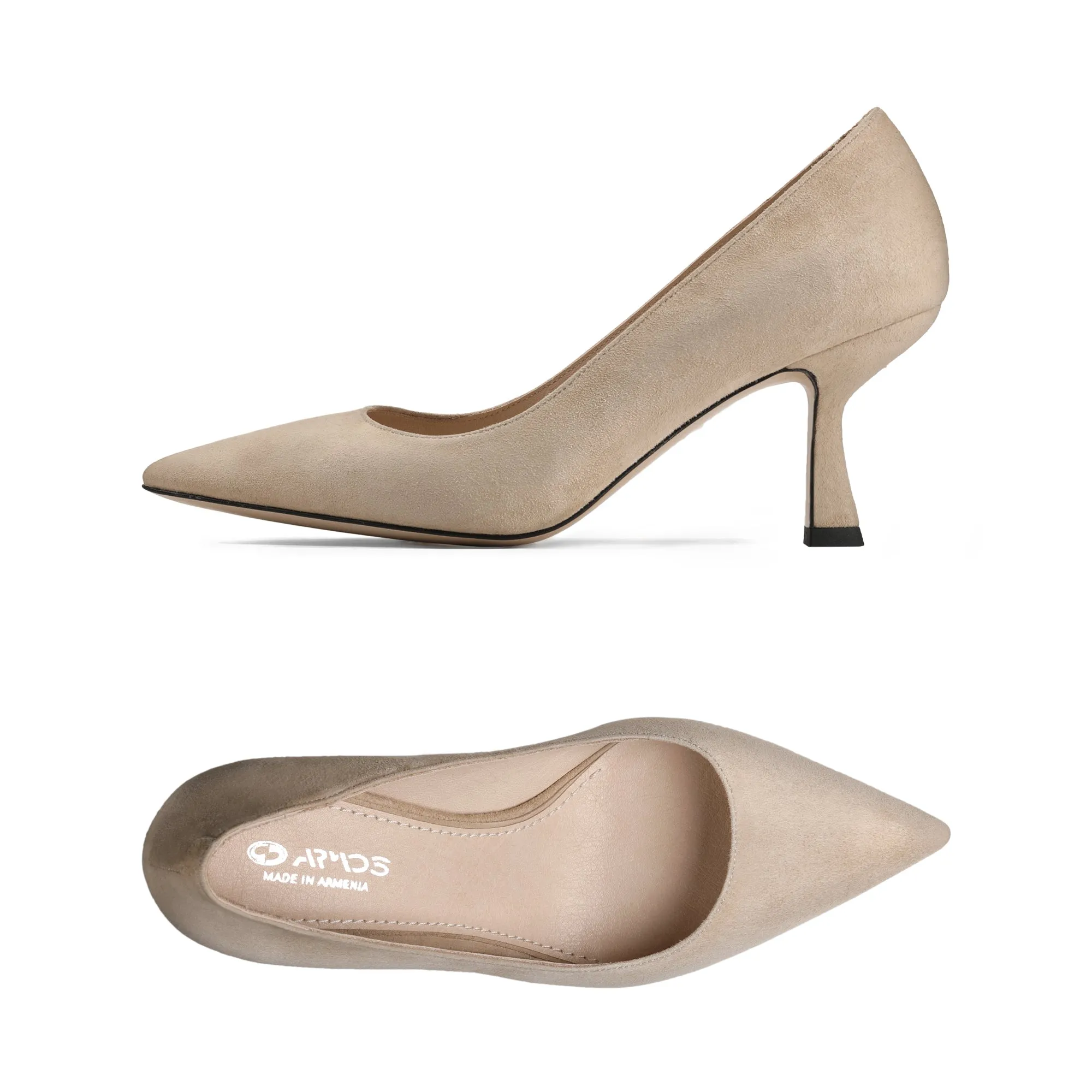 Women’s Beige Suede Pump sold by Armos product image thumbnail 3