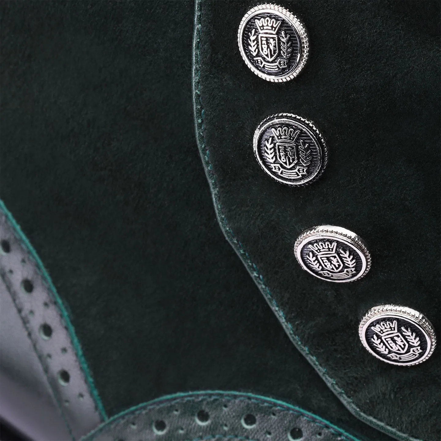 Men's Green Suede & Leather Brogue Boot sold by Armos product image thumbnail 5