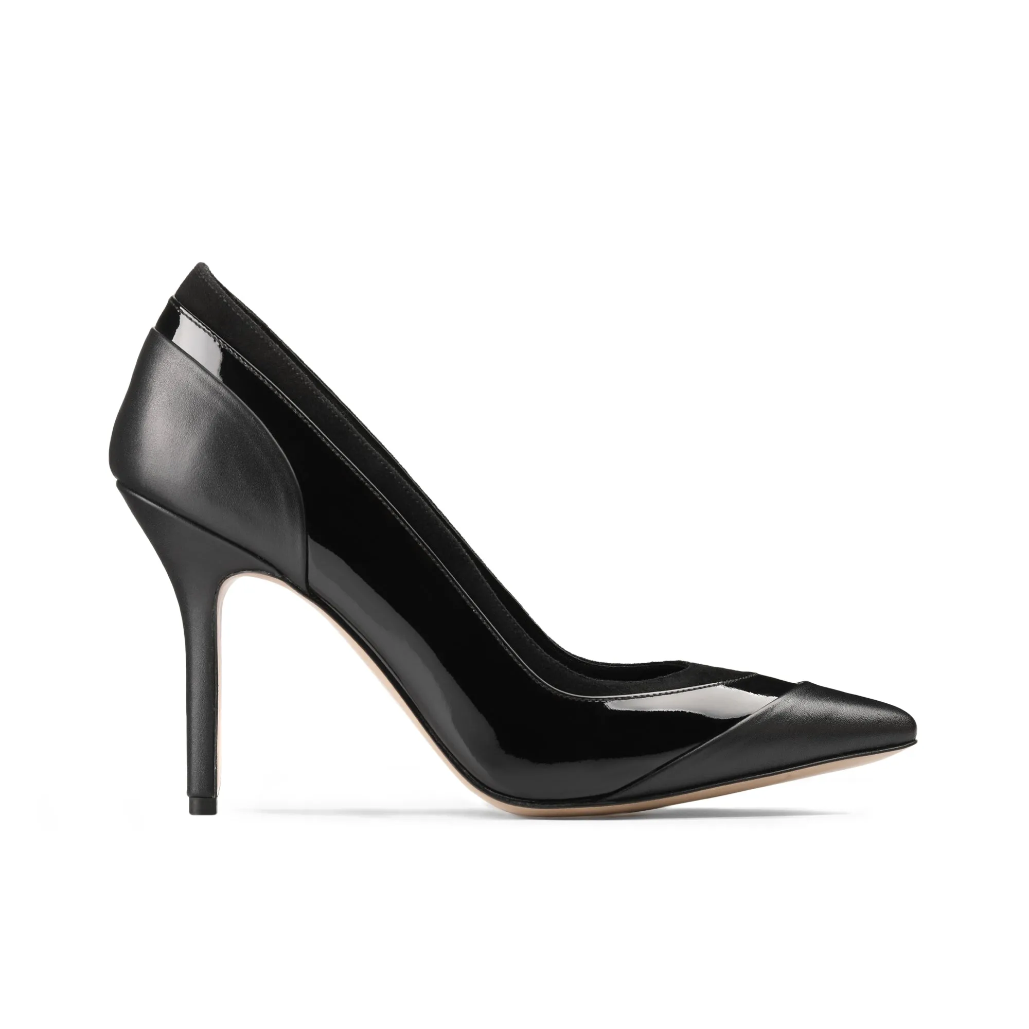 Women’s Black Pointed-Toe Leather Pump sold by Armos