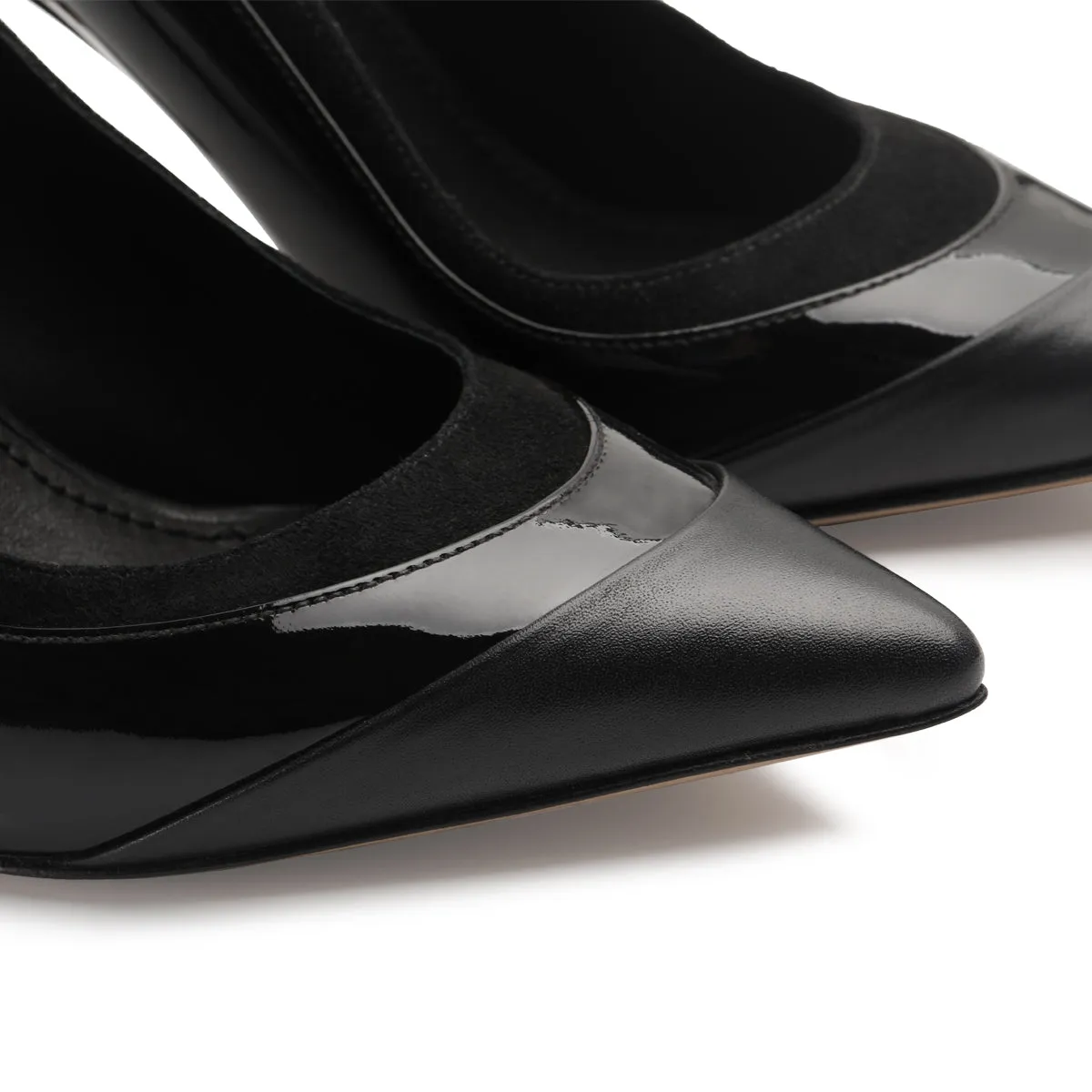 Women’s Black Pointed-Toe Leather Pump sold by Armos product image thumbnail 3