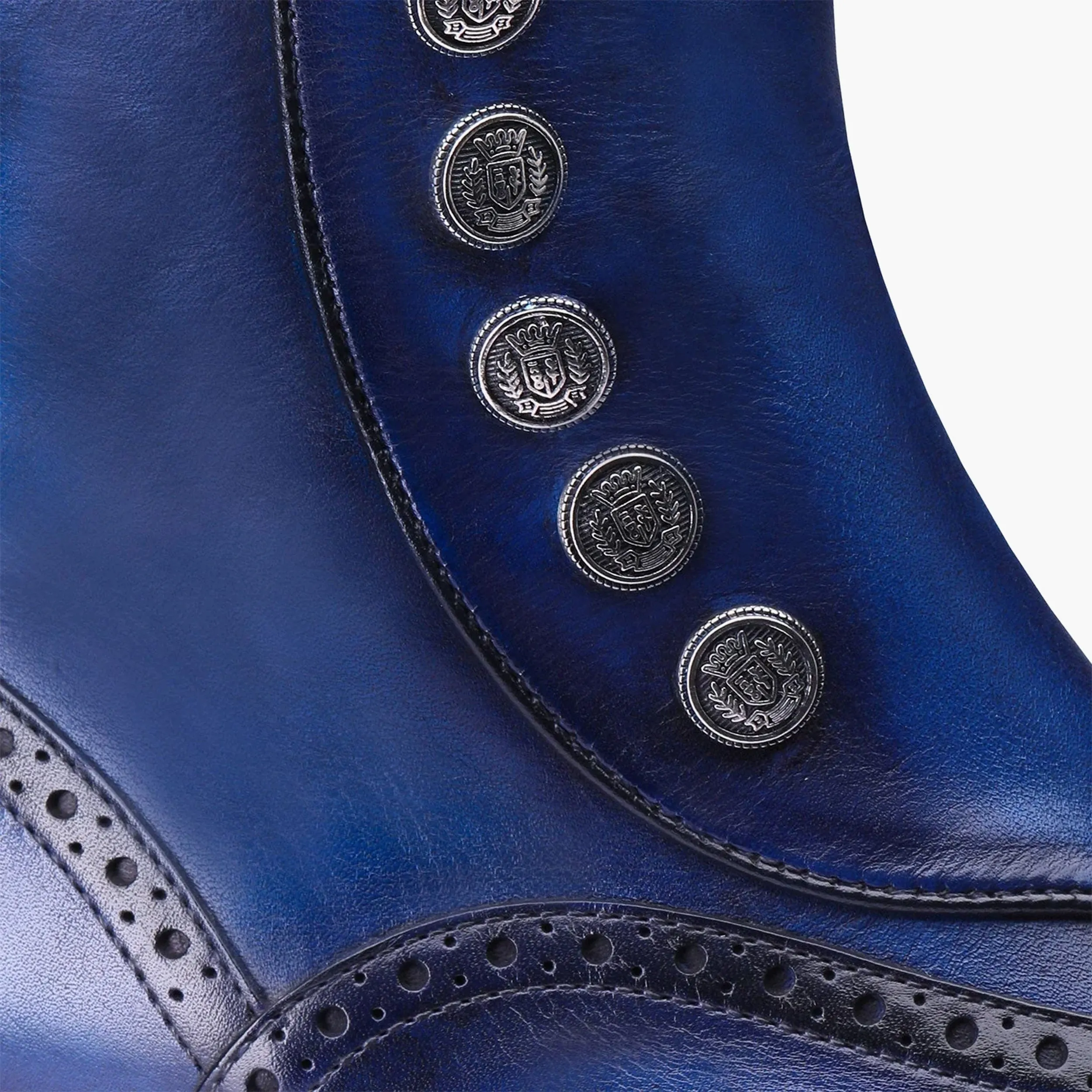 Men's Blue Leather Brogue Boot sold by Armos product image thumbnail 5