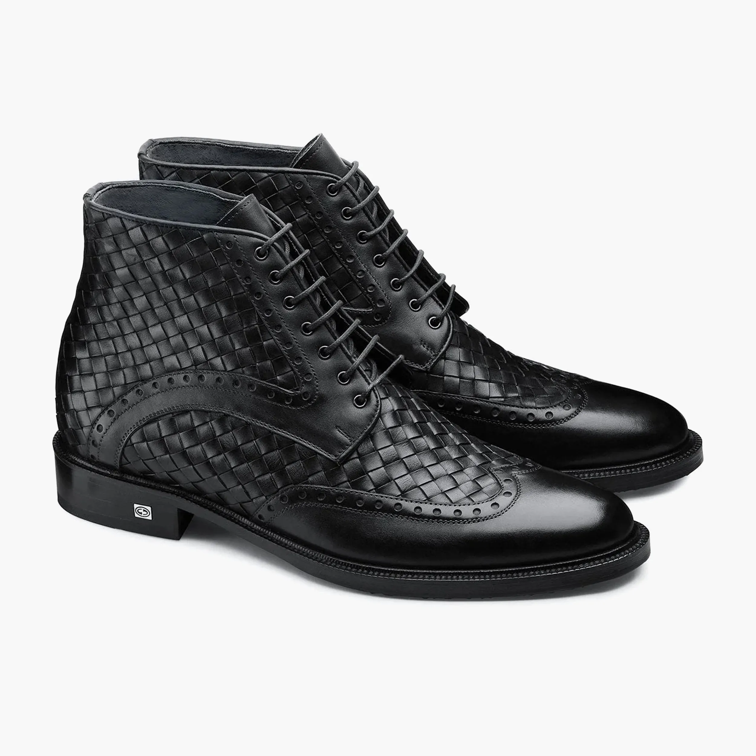 Men's Black Woven Leather Boot sold by Armos product image thumbnail 2