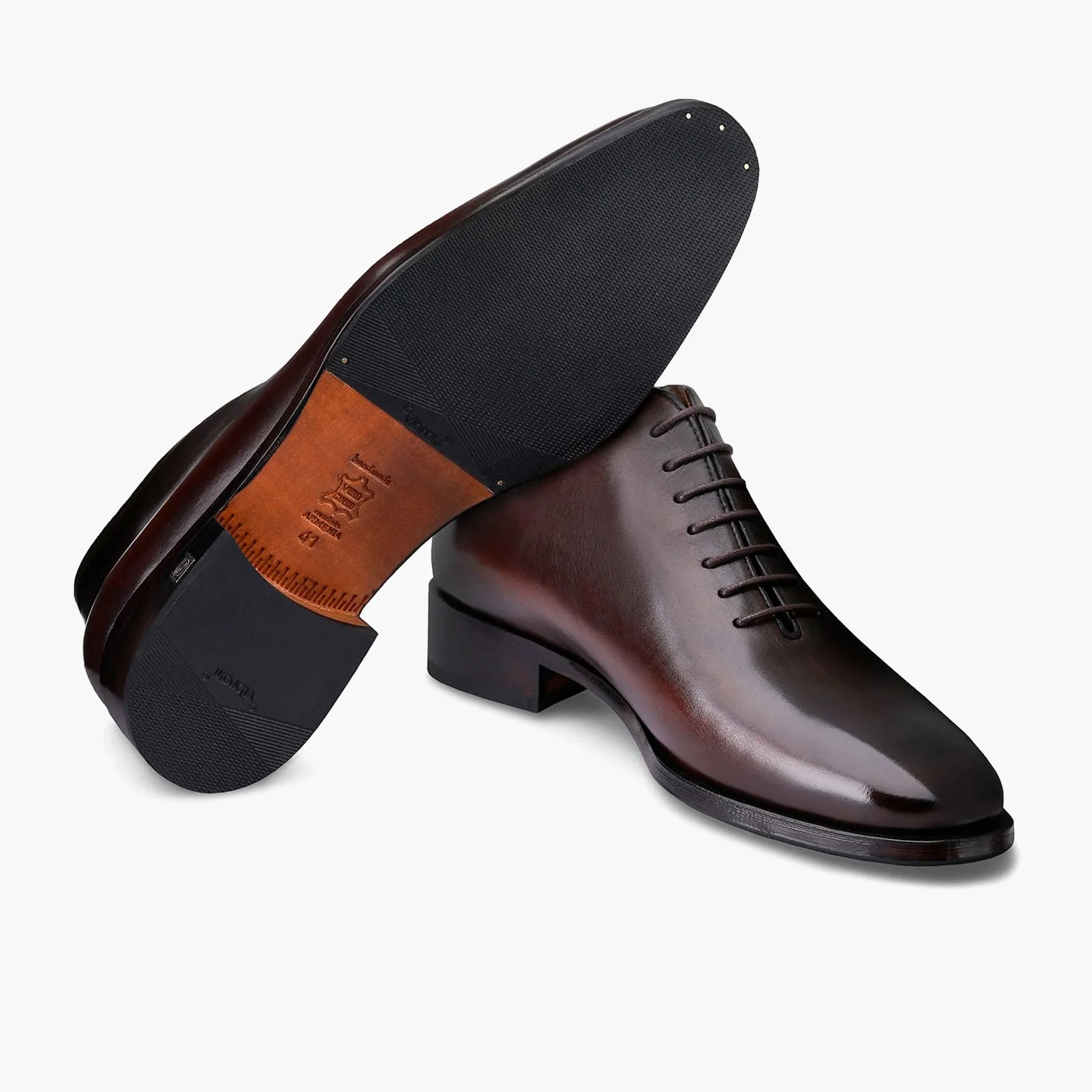 Men's Cognac Leather Oxford Ankle Boot sold by Armos product image thumbnail 3