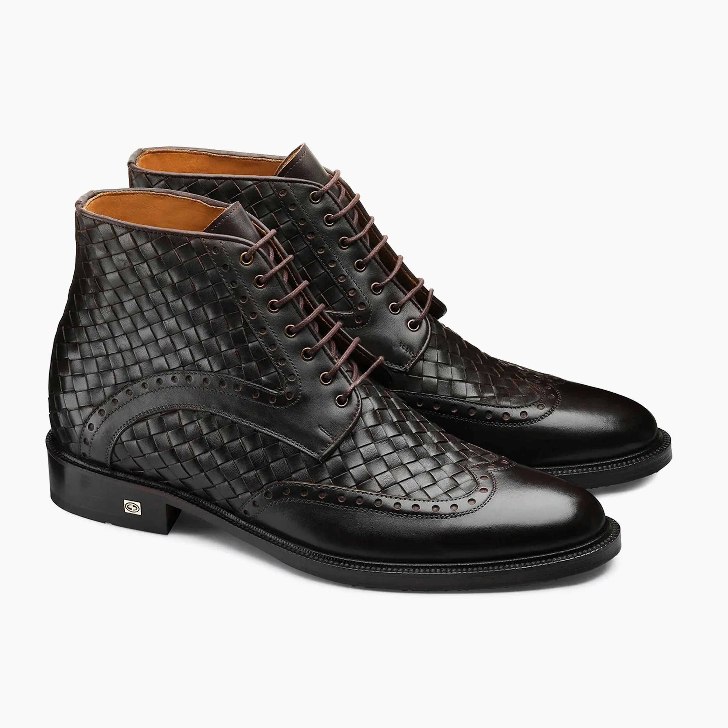 Men's Brown Woven Leather Boot sold by Armos product image thumbnail 2