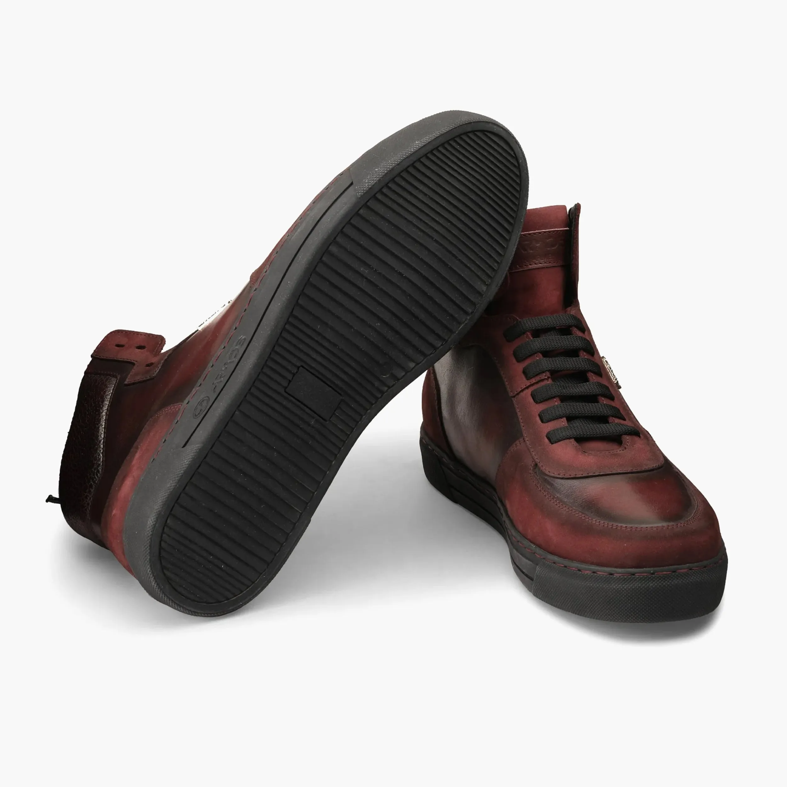 Men's Burgundy Nubuck and Leather Boot sold by Armos product image thumbnail 3