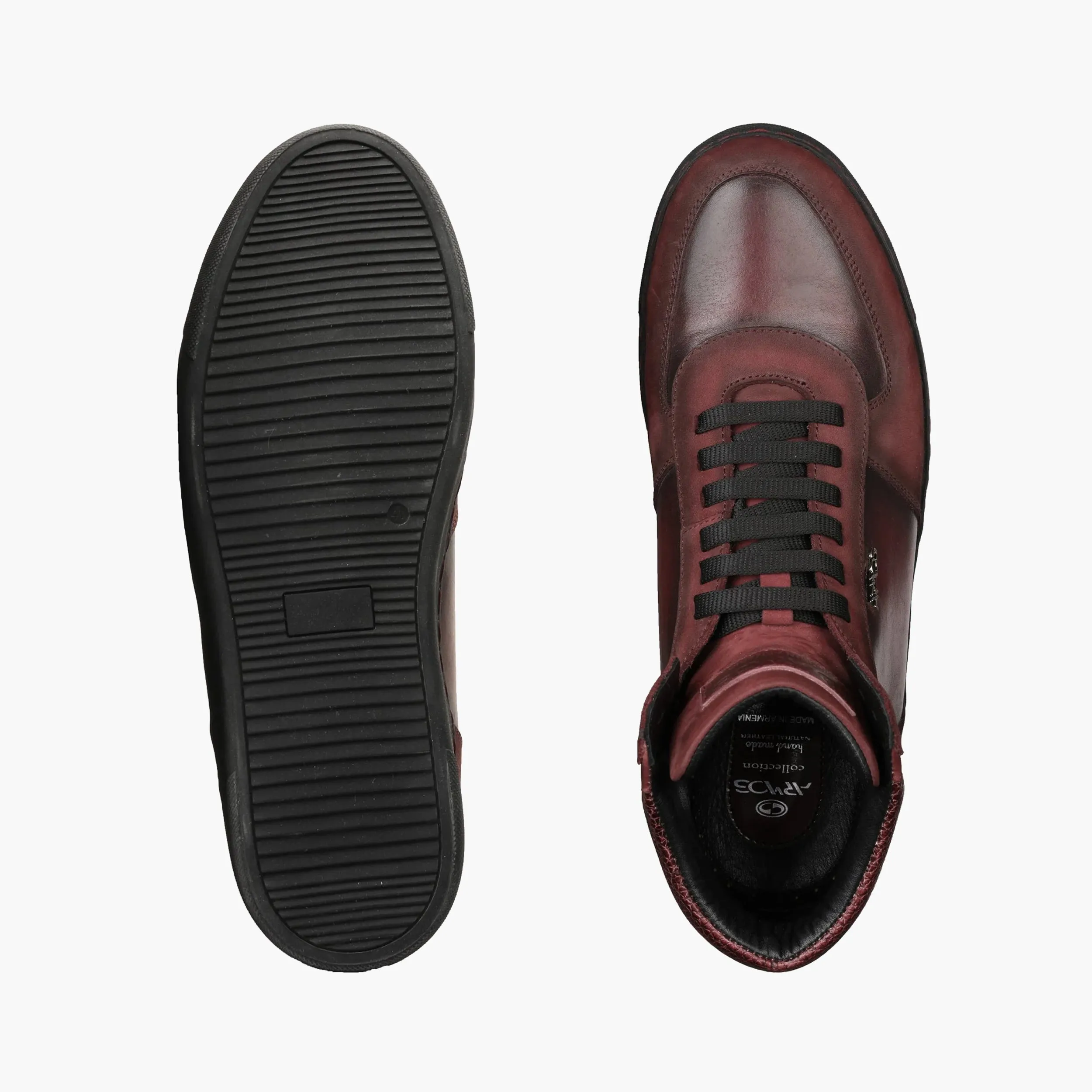 Men's Burgundy Nubuck and Leather Boot sold by Armos product image thumbnail 4