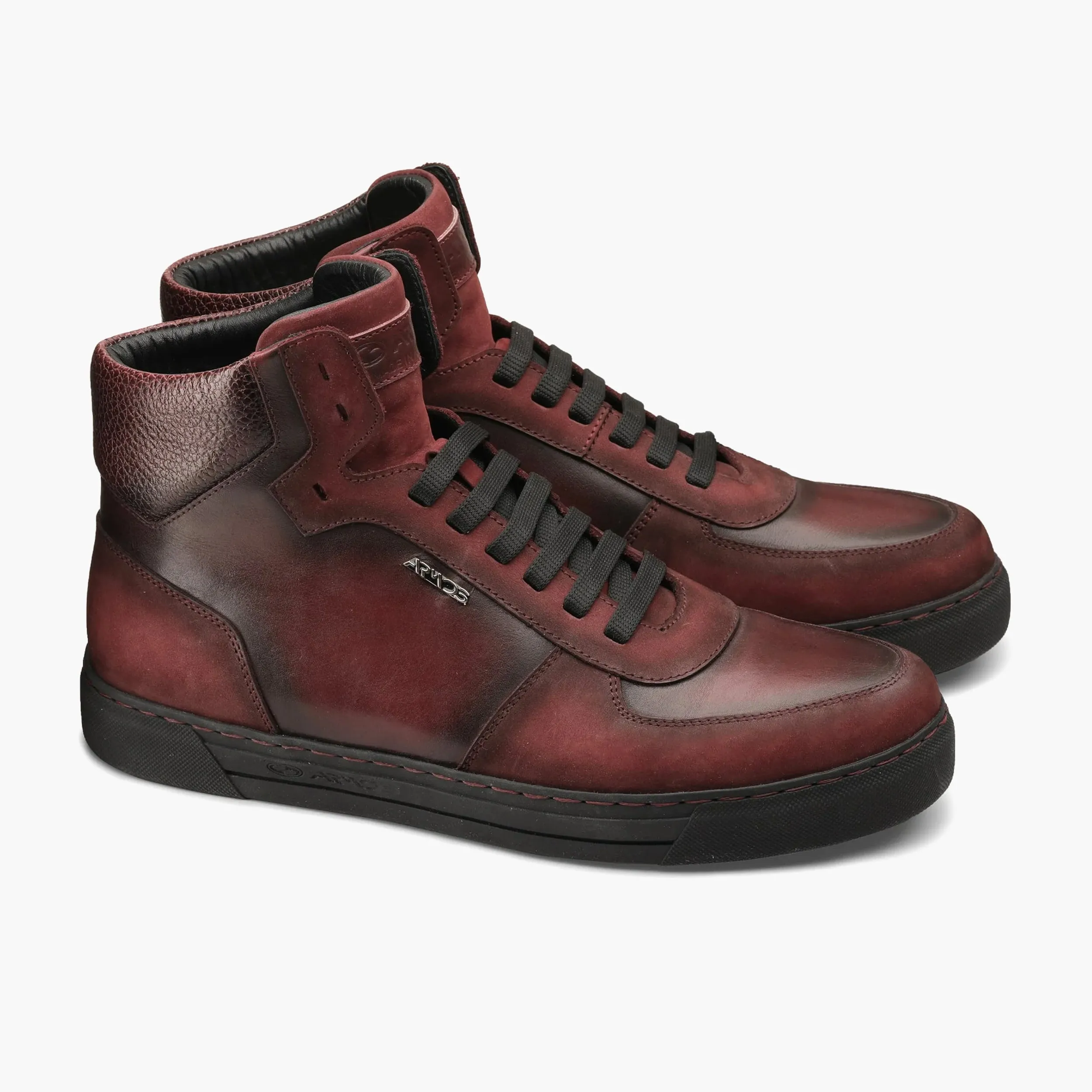Men's Burgundy Nubuck and Leather Boot sold by Armos product image thumbnail 2